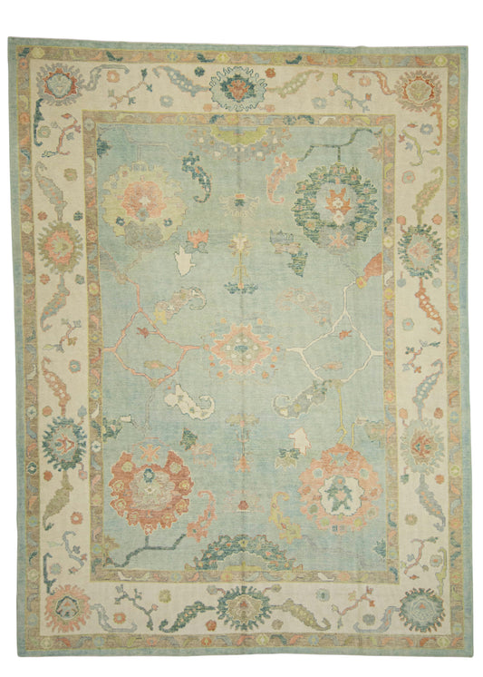 Turkish Oushak Rug 9'7" x 12'7" #22195