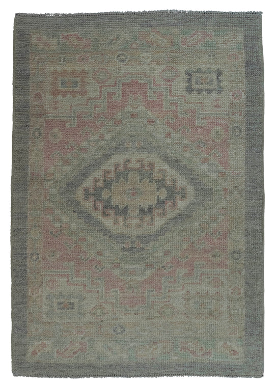 Turkish Oushak Rug 2'6" x 3'6" #19449