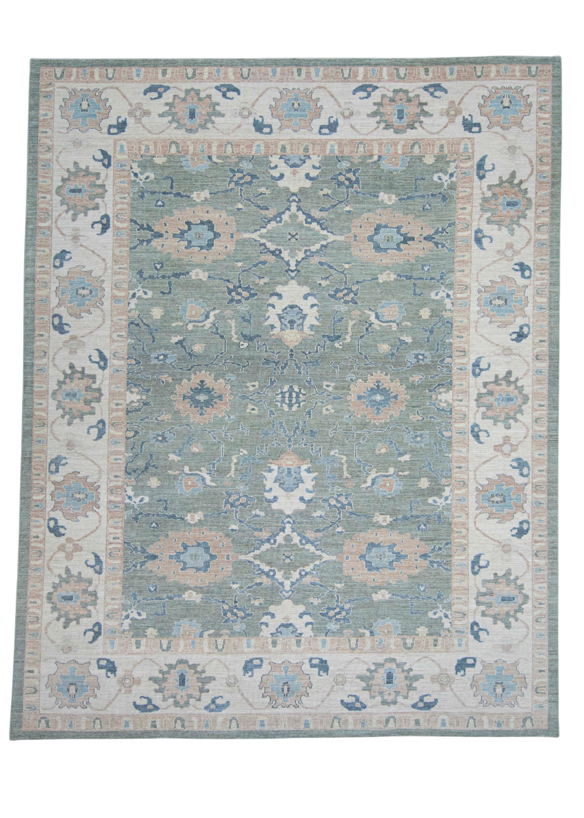 Turkish Oushak Antique Look Rug 12'1" x 15'3" #20360
