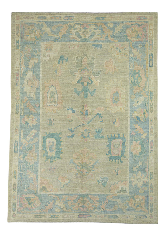 Turkish Oushak Rug 5'1" x 7'2" #17362