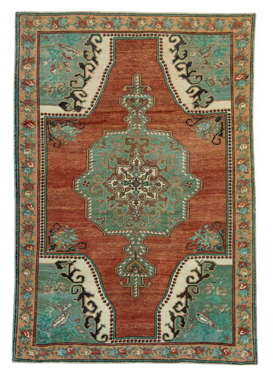 Turkish Vintage Rug 4'8" x 6'10" #17982