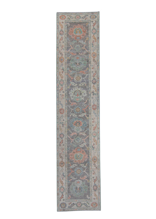 Turkish Oushak Runner Rug 2'8" x 12'1" #16252