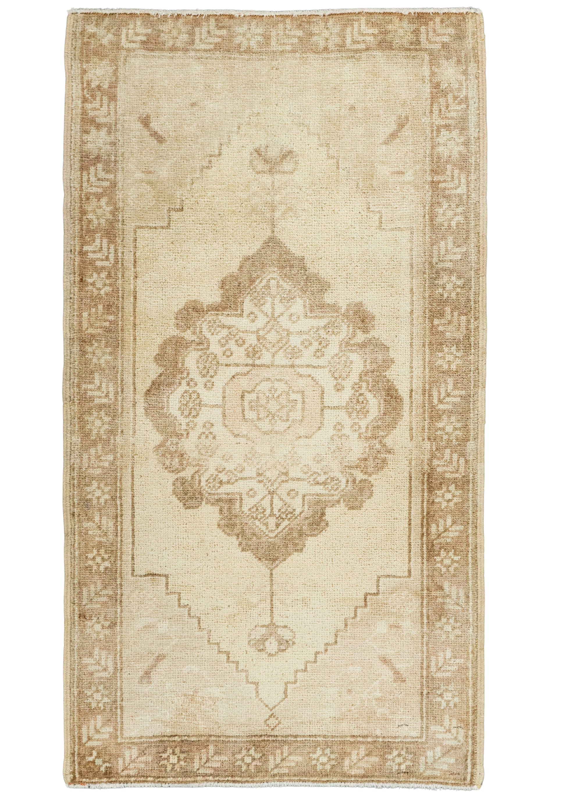 Turkish Mini Rug Oriental Hand Knotted Vintage Rug  1'8" x  3'1" #22067