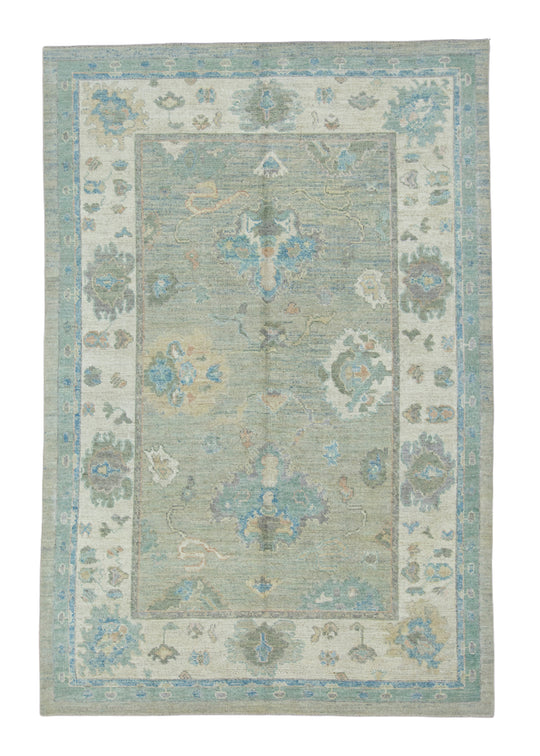 Turkish Oushak Rug 6'3" x 9'3" #17886