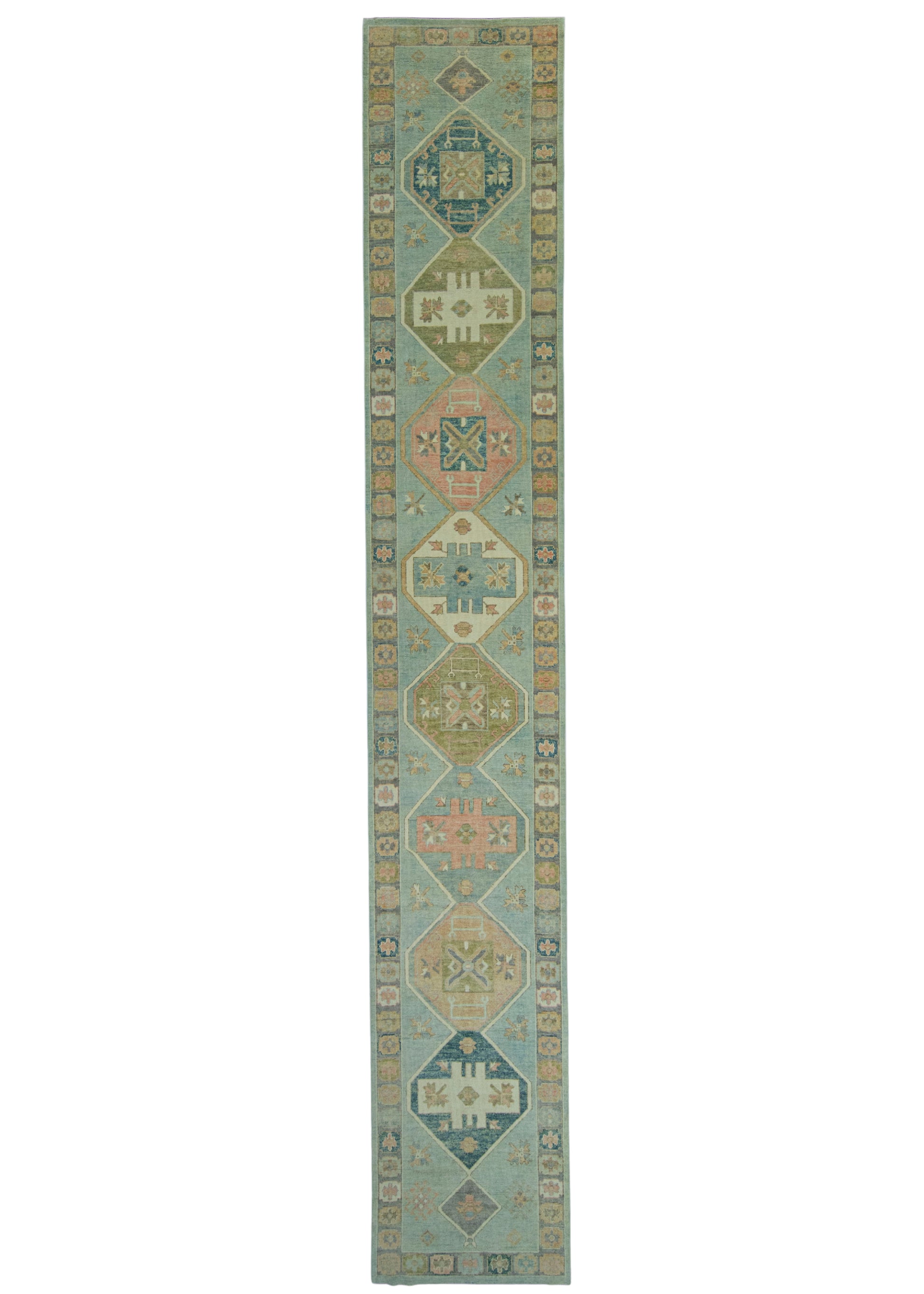 Turkish Oushak Rug 3'9" x 24'1" #20129
