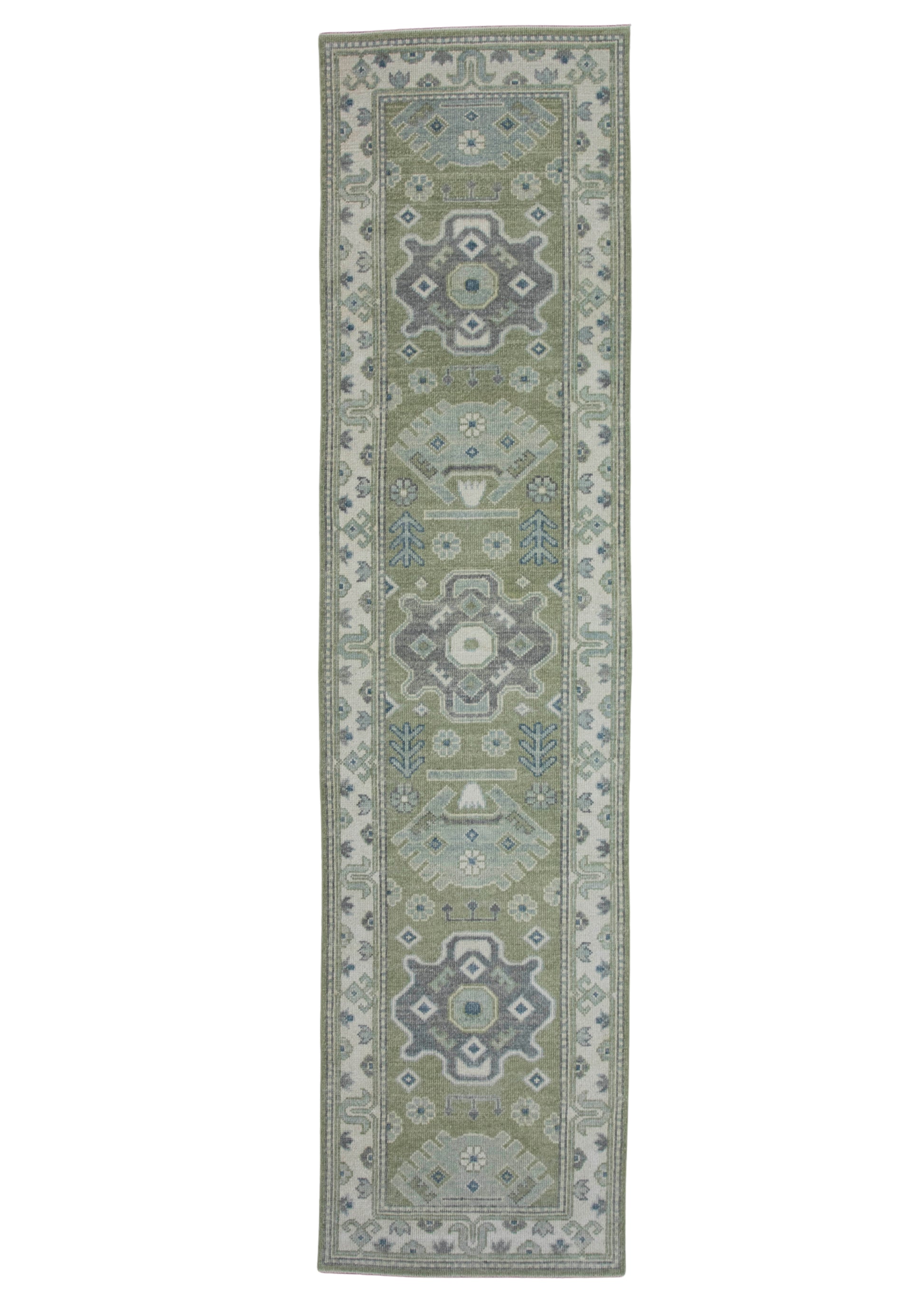 Turkish Oushak Rug 3' x 12'3" #19225