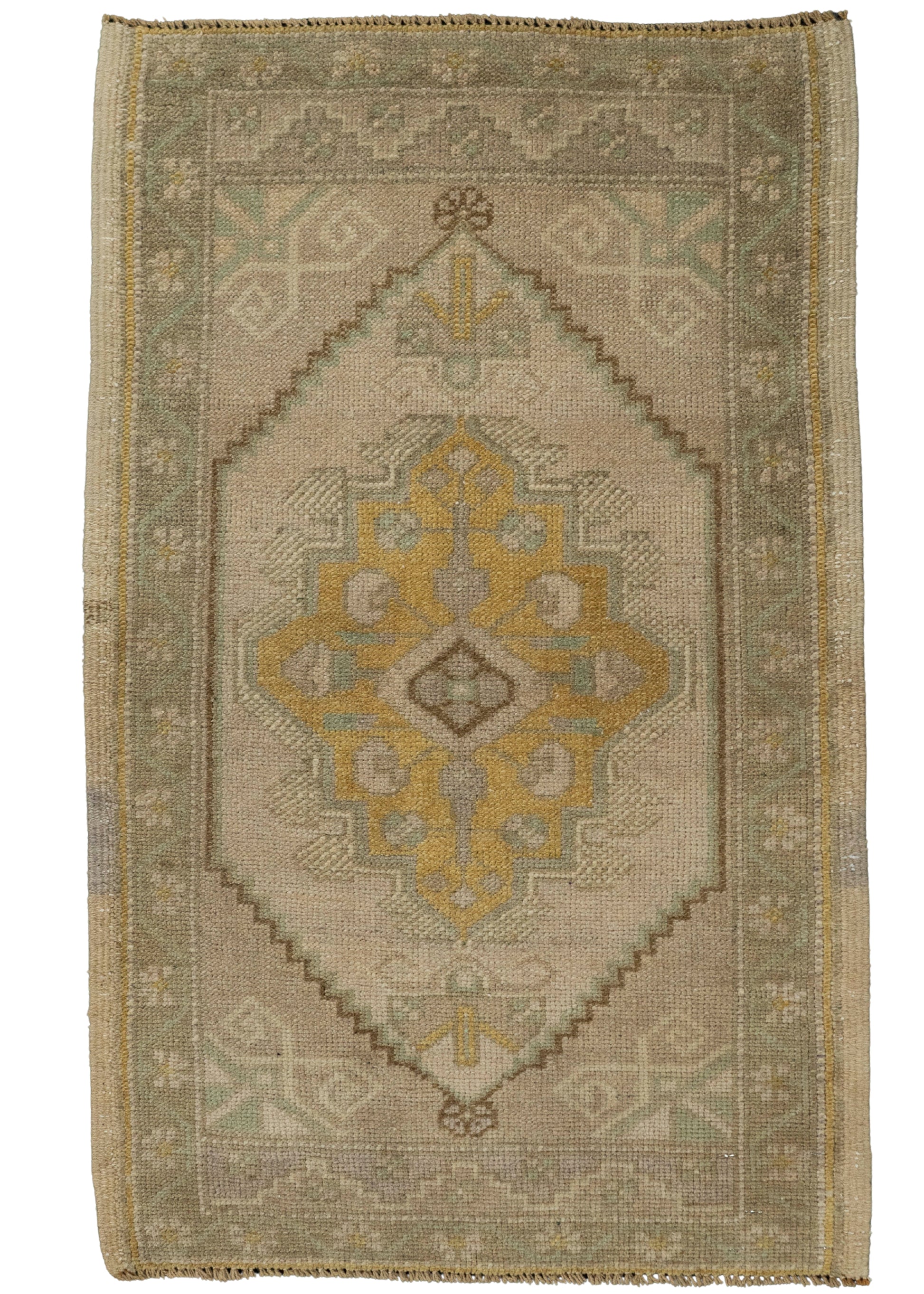 Turkish Mini Rug Oriental Hand Knotted Vintage Rug 1'9" x 2'9" #21027