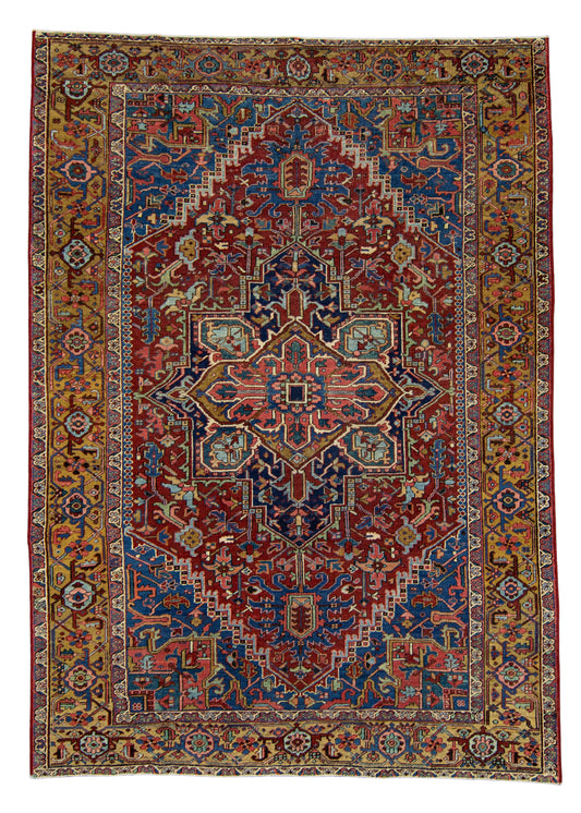 Antique Heriz Rug 7'3" x 10'3" #17098