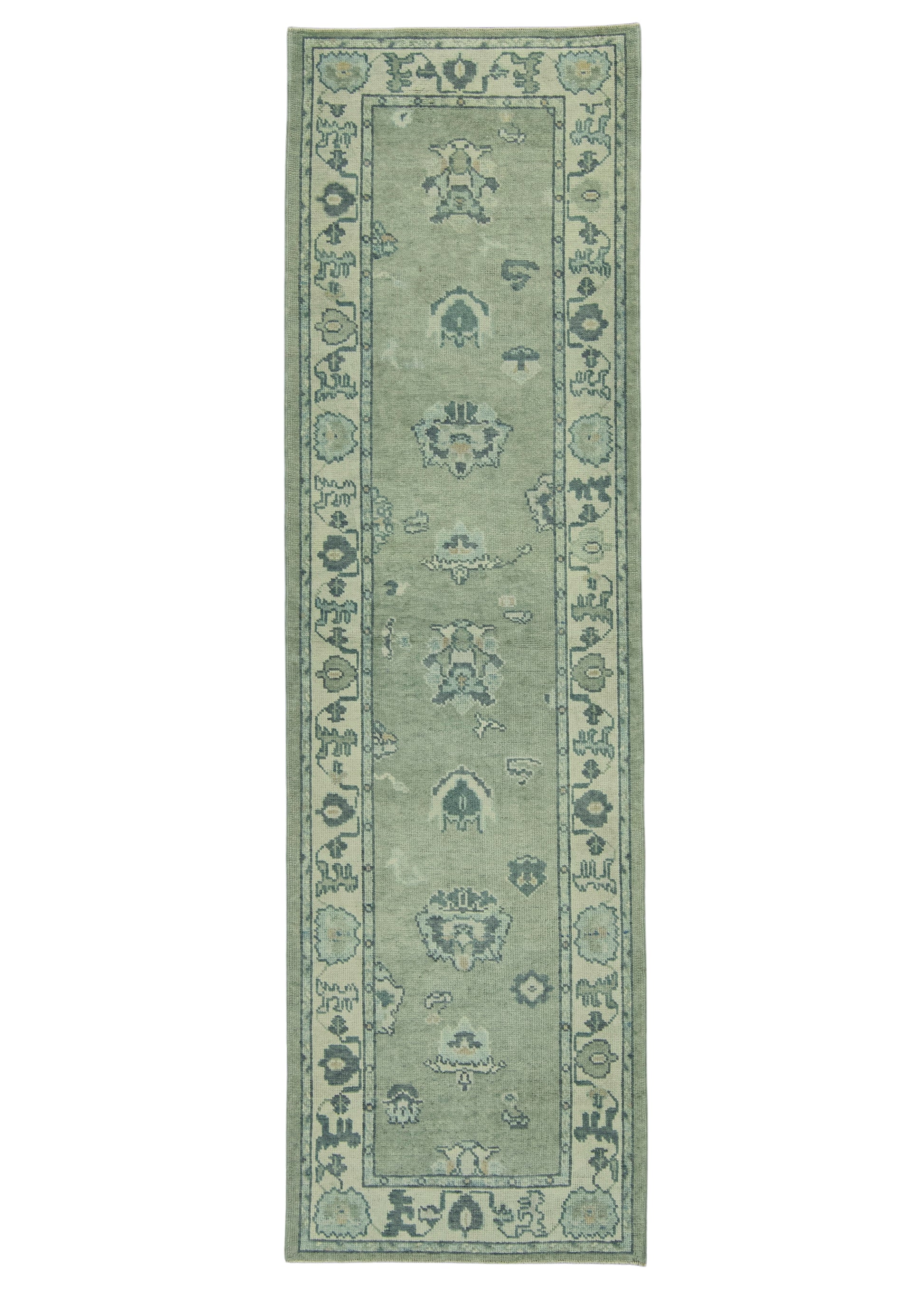 Turkish Oushak Rug 3' x 10'2" #19086