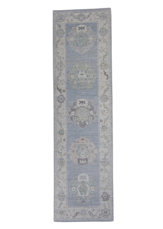 Turkish Oushak Runner Rug 2'10" x 10'1" #16244