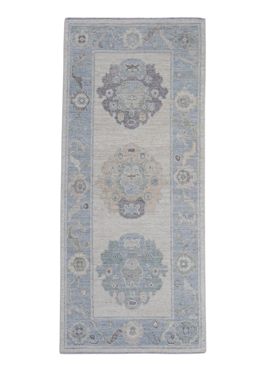 Turkish Oushak Rug 2'9" x 6'3" #16693