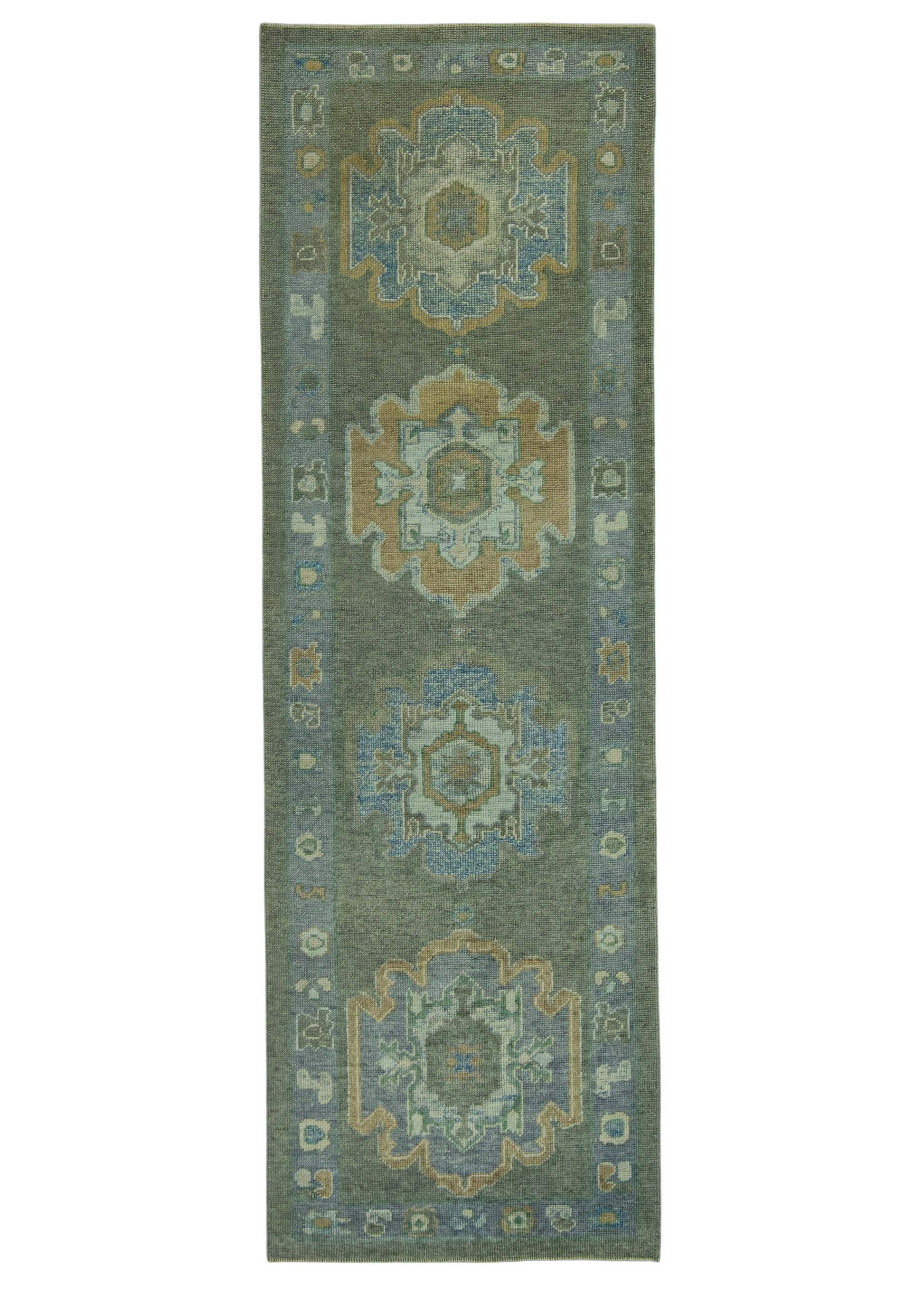 Turkish Oushak Rug 3' x 9'4" #19068
