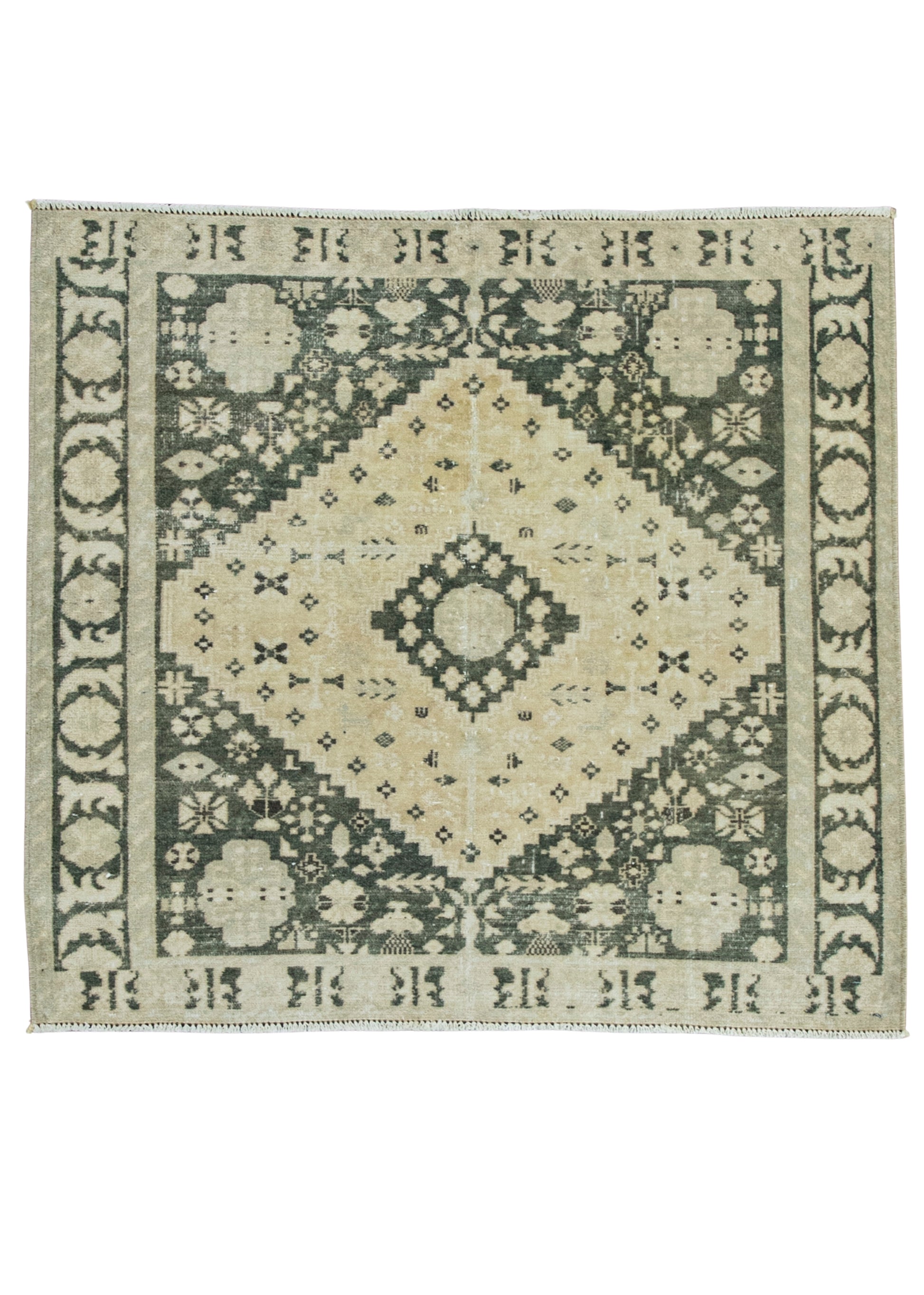 Turkish Vintage Square Rug  3' x 2'9" #20775