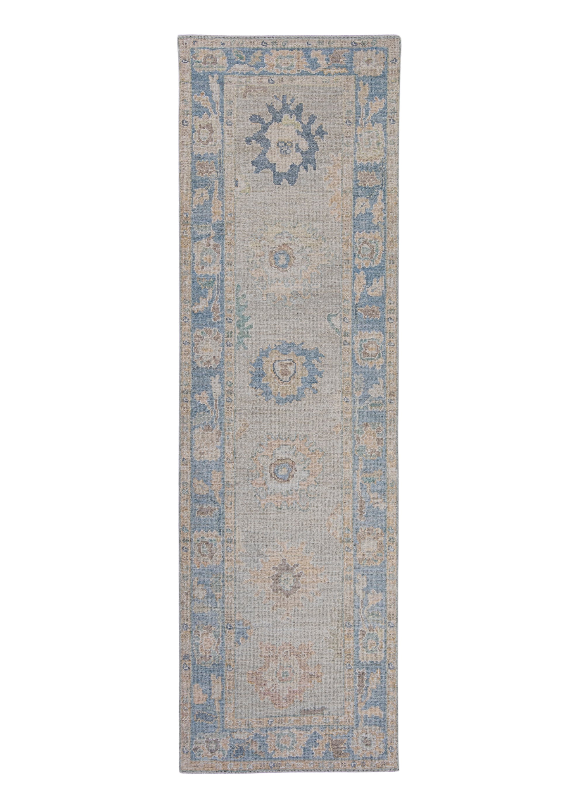 Turkish Oushak Runner Rug 3'1" x 10'2" #16382