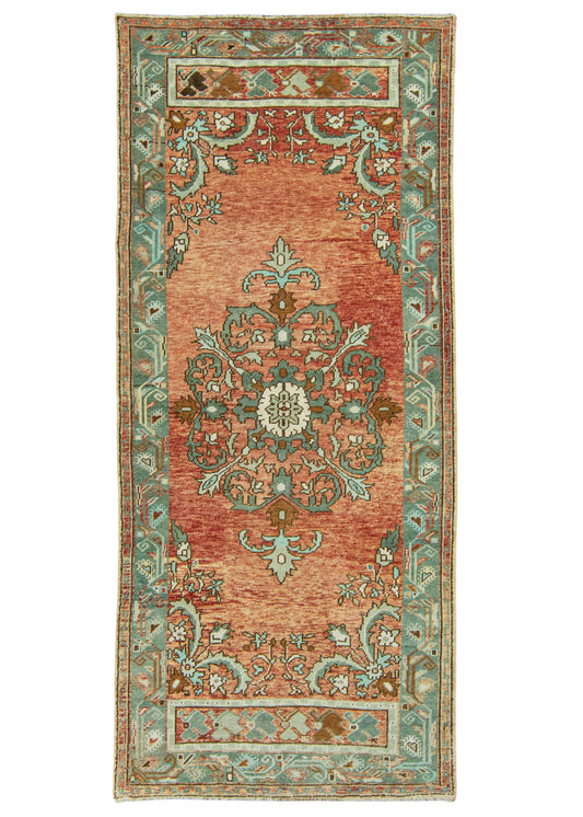Turkish Vintage Runner Rug  4'1" x 9'5" #22899