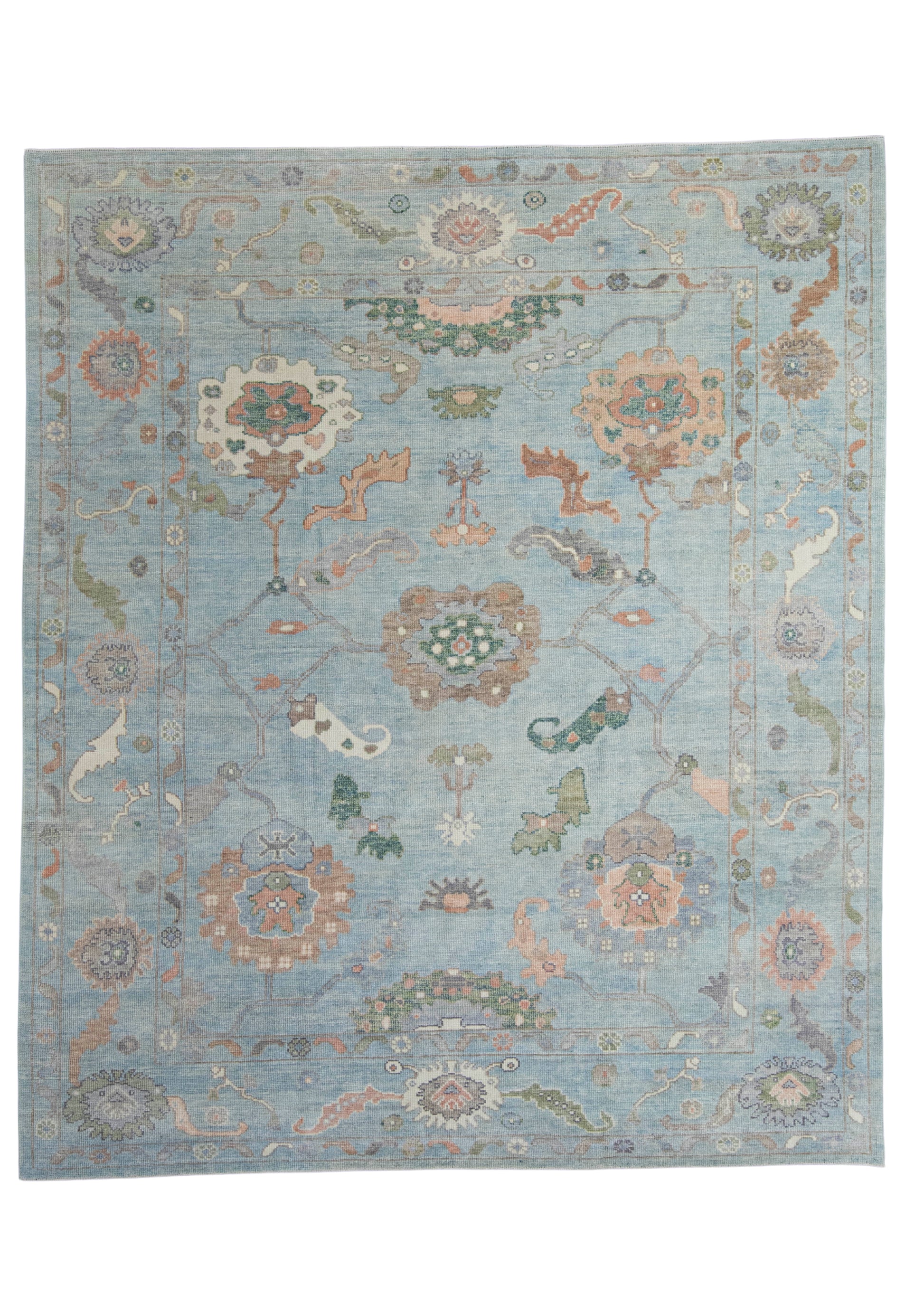 Turkish Oushak Rug 8'8" x 10'2" #20406