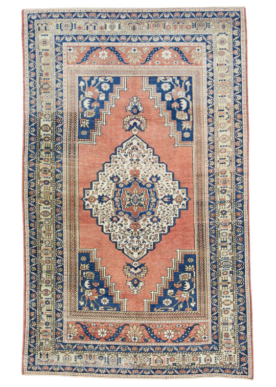 Turkish Vintage Rug 5'7" x 9' #17100