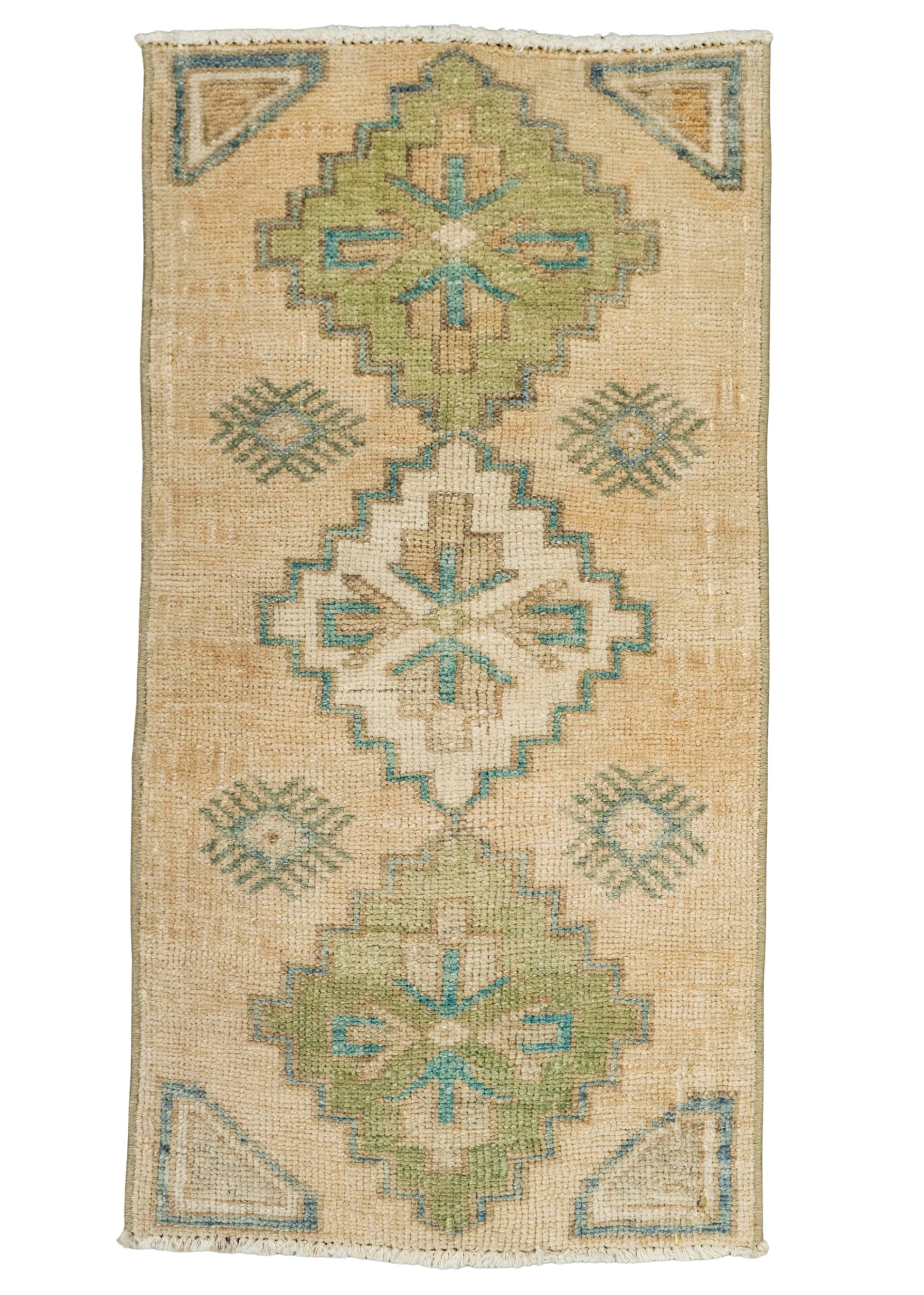 Turkish Mini Rug Oriental Hand Knotted Vintage Rug 1'5" x 2'9" #21096