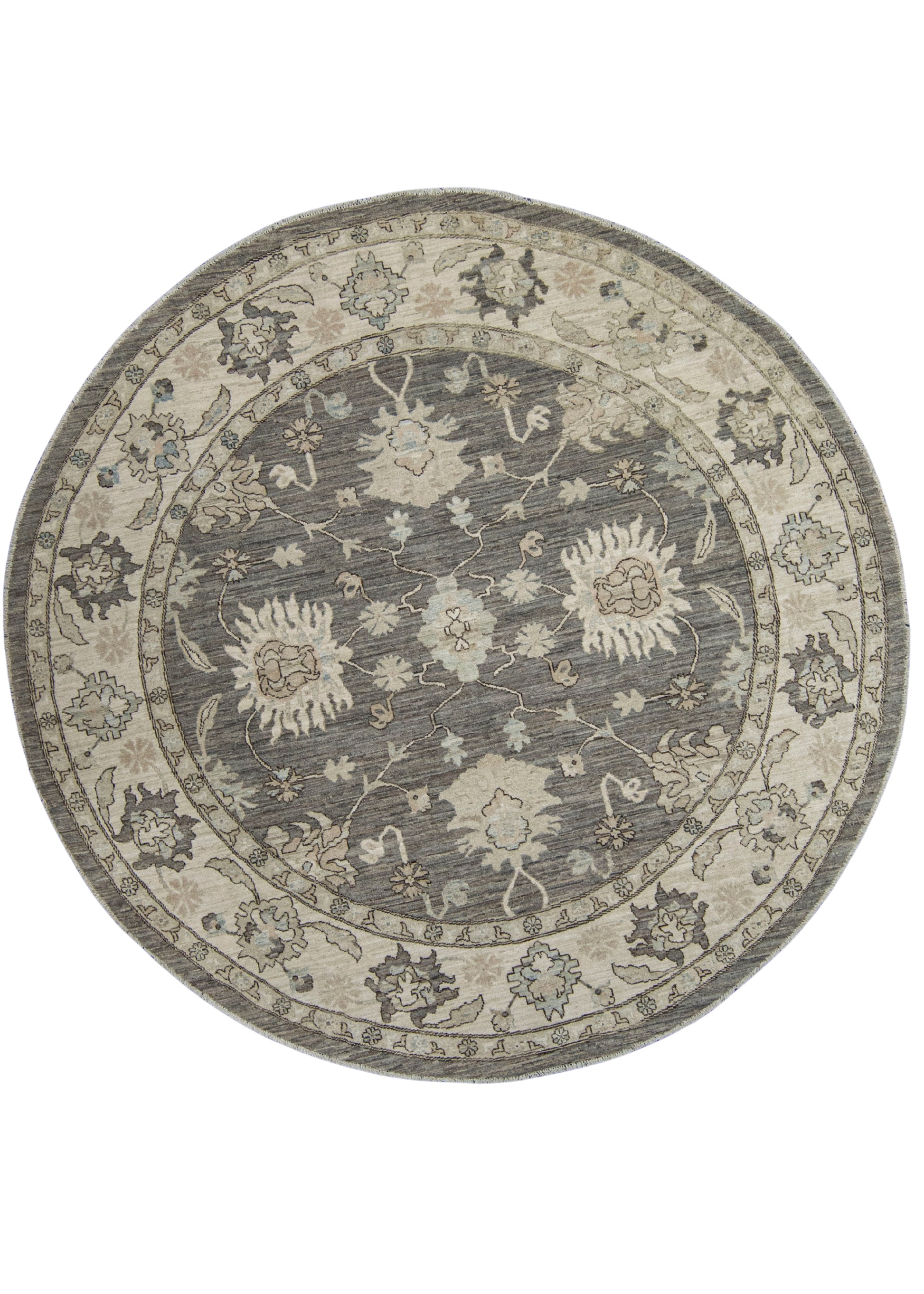 Oushak Round Rug 8'11" x 8'10" #23546