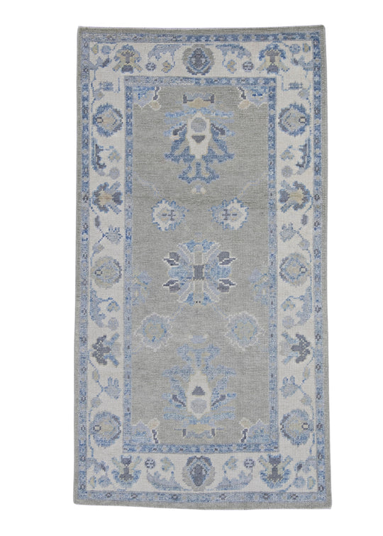 Turkish Oushak Rug 2'10" x 5'4" #16587