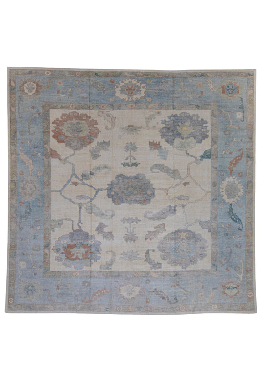 Square Turkish Oushak Rug 11'9" x 11'7" #16645