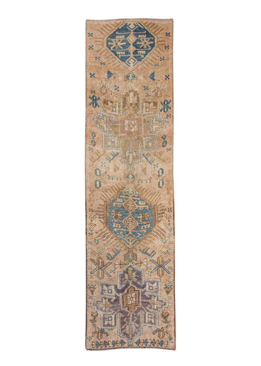 Turkish Vintage Anatolian Runner Rug 2'10" x 10'7" #16664