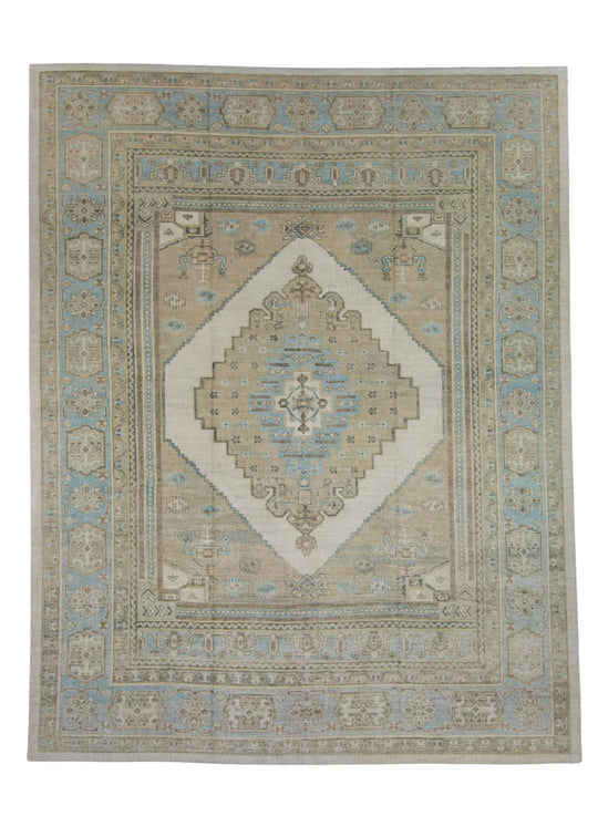 Turkish Antique Look Oushak Rug 12'4" x 15'9" #16785