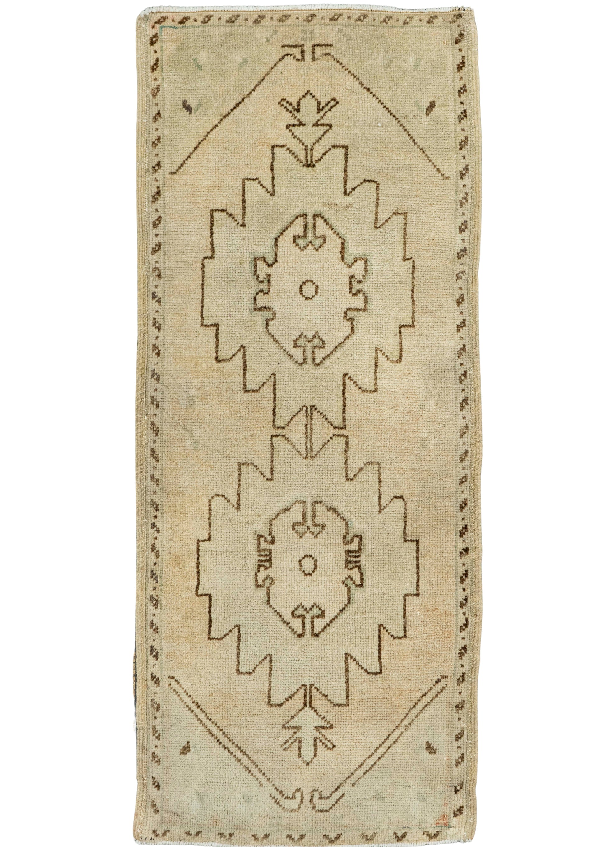 Turkish Mini Rug Oriental Hand Knotted Vintage Rug  1'7" x  3'10" #22029