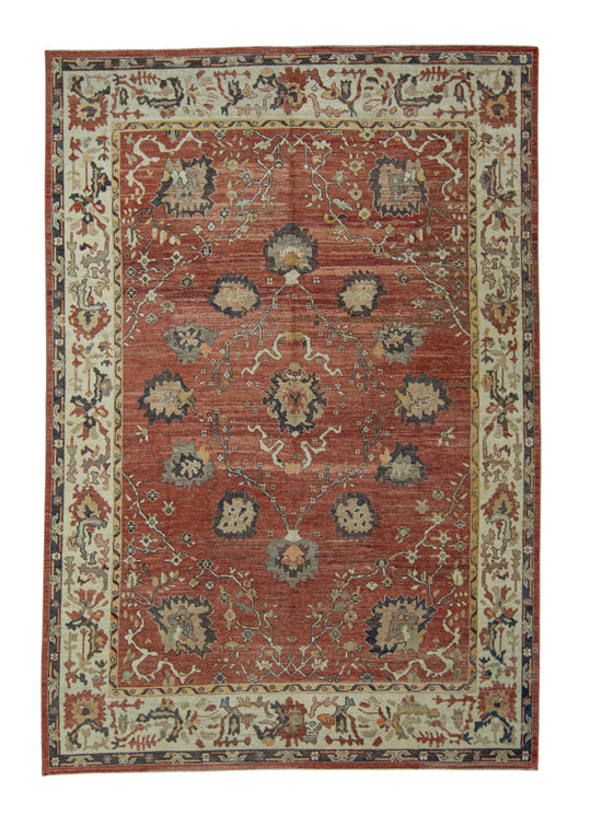 Turkish Old Wool Oushak Rug 10'1" x 14'9" #17085