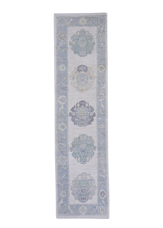 Turkish Oushak Runner Rug 2'8" x 10'1" #16690