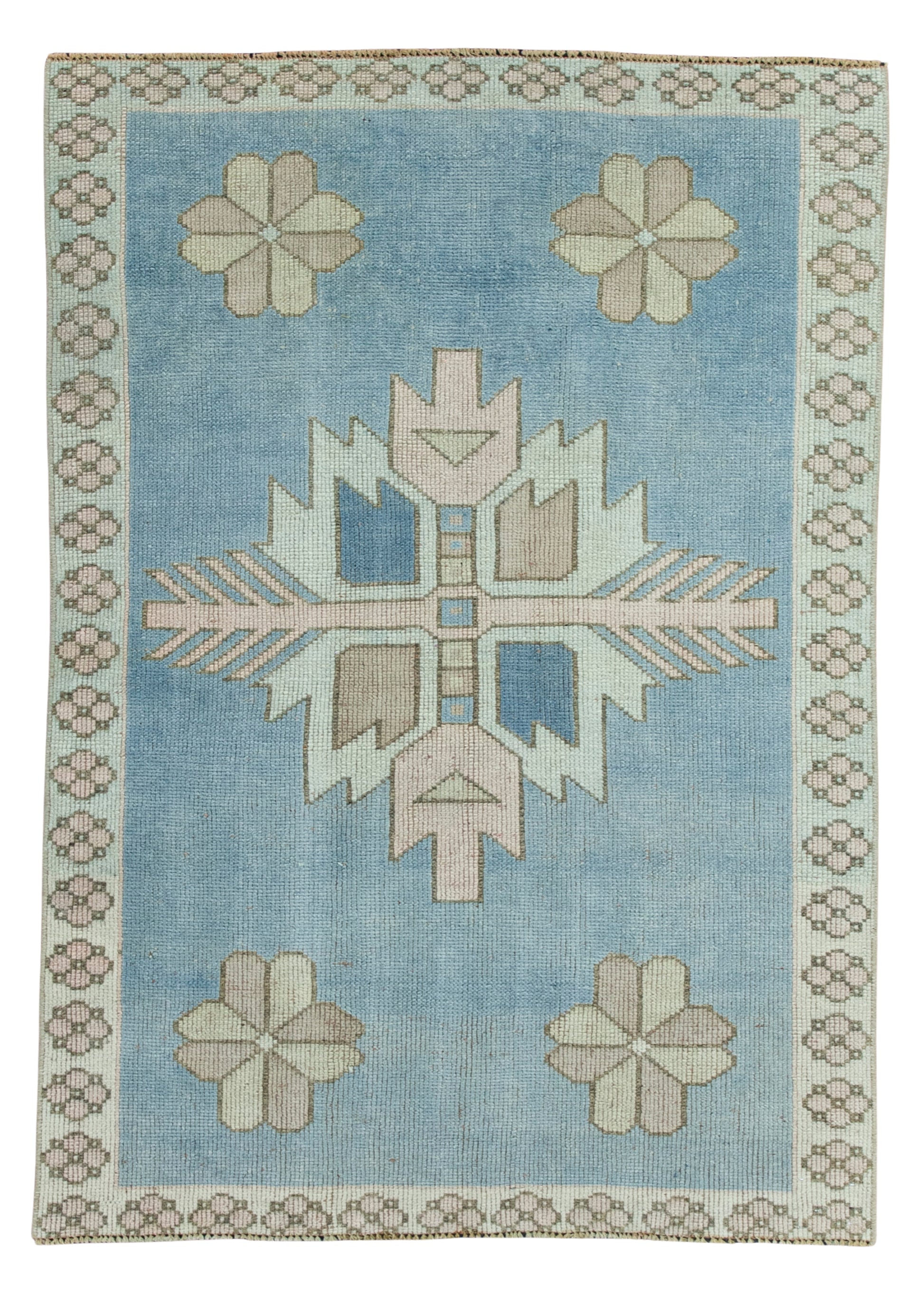 Turkish Vintage Rug  3'4" x 4'8" #20693