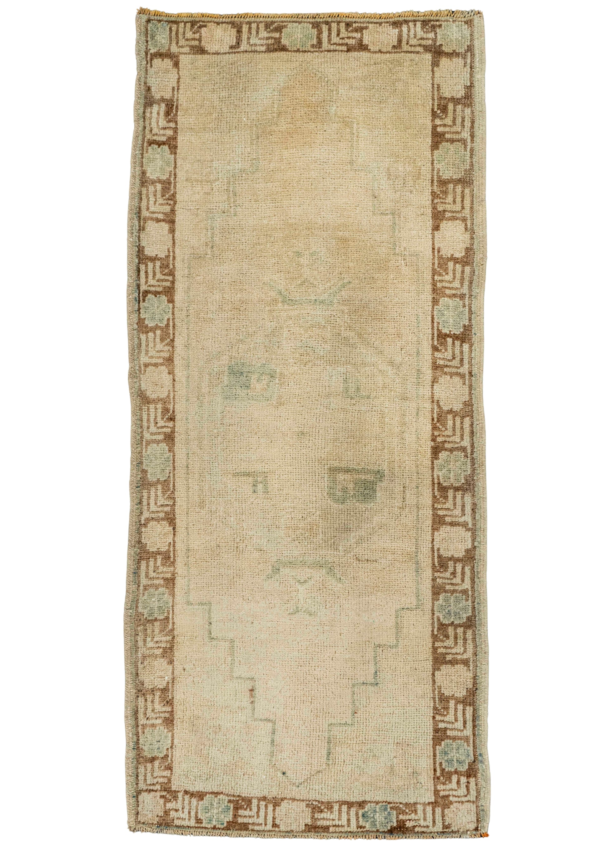 Turkish Mini Rug Oriental Hand Knotted Vintage Rug  1'7" x  3'7" #22106
