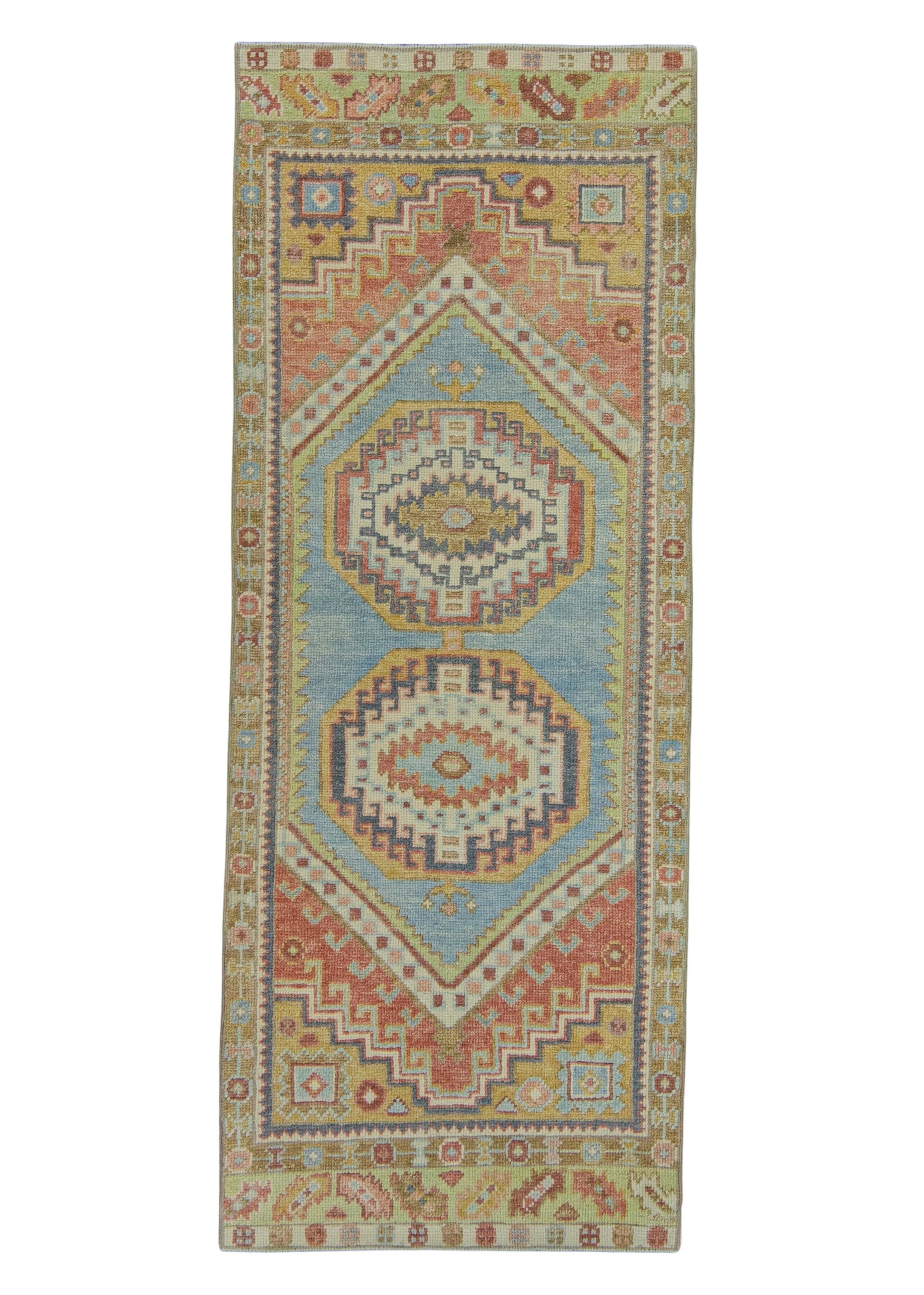 Turkish Oushak Rug 3' x 7'8" #19076