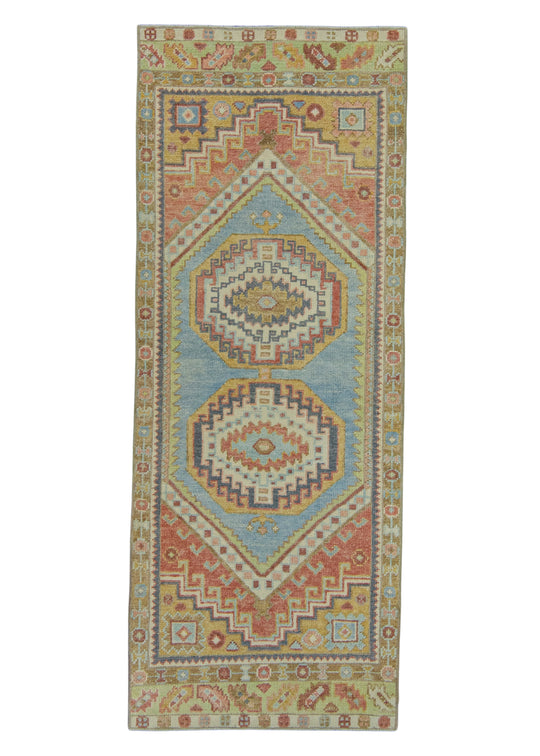 Turkish Oushak Rug 3' x 7'8" #19076