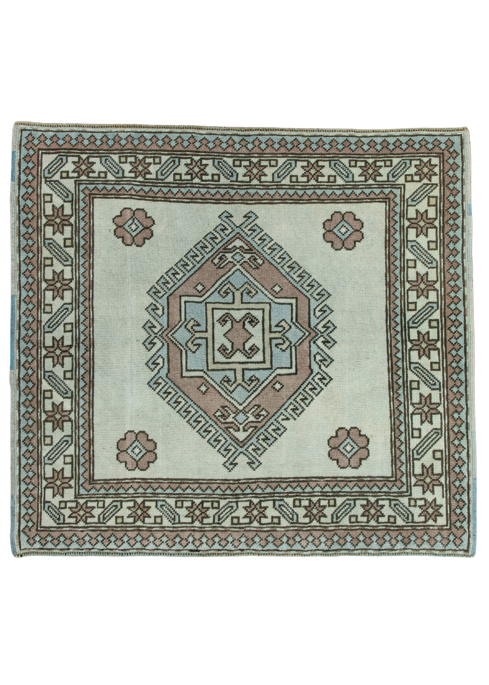 Turkish Vintage Square Rug  4' x 3'8" #20673