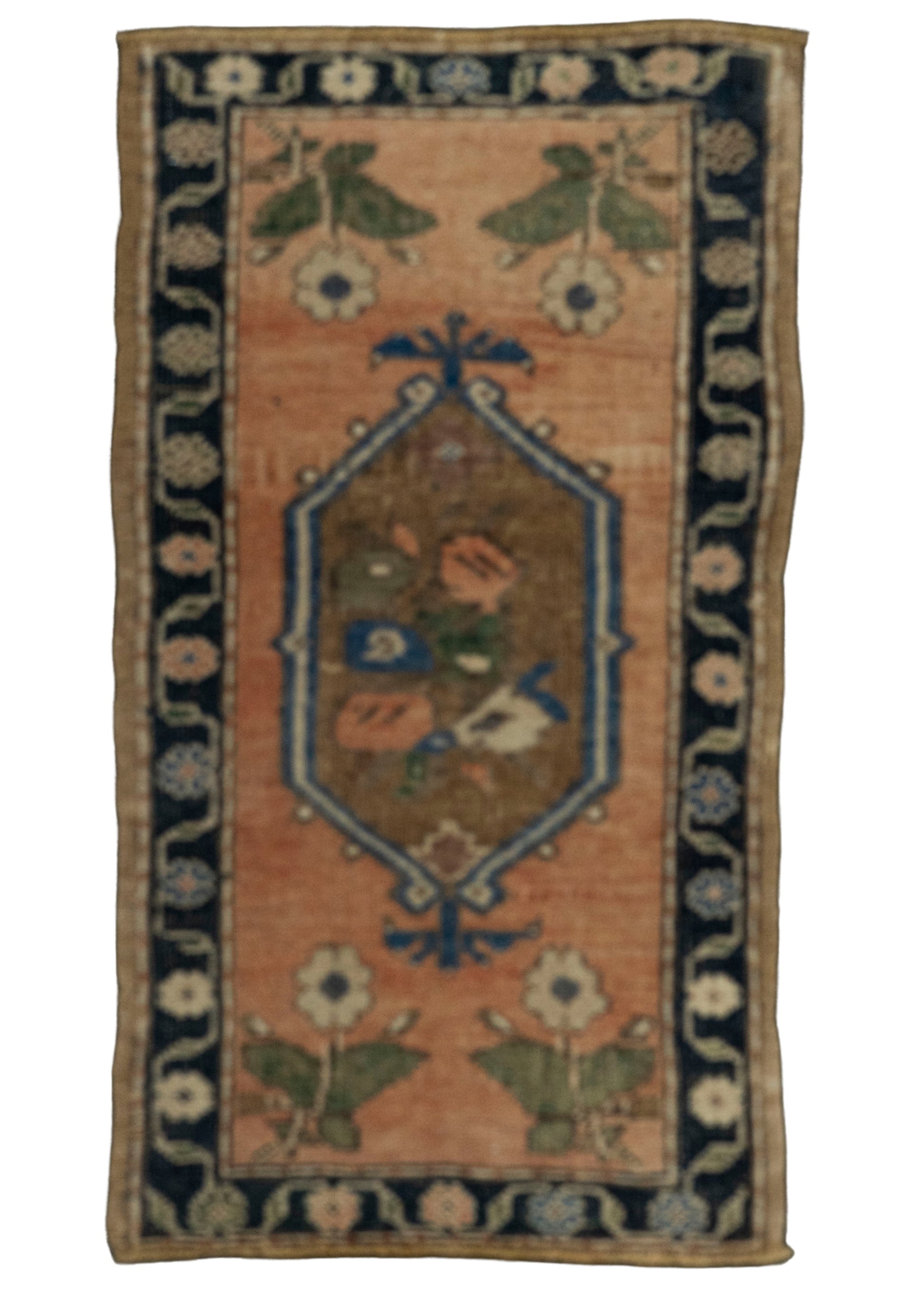Turkish Mini Rug Oriental Hand Knotted Vintage Rug 1'6" x 2'8" #21277