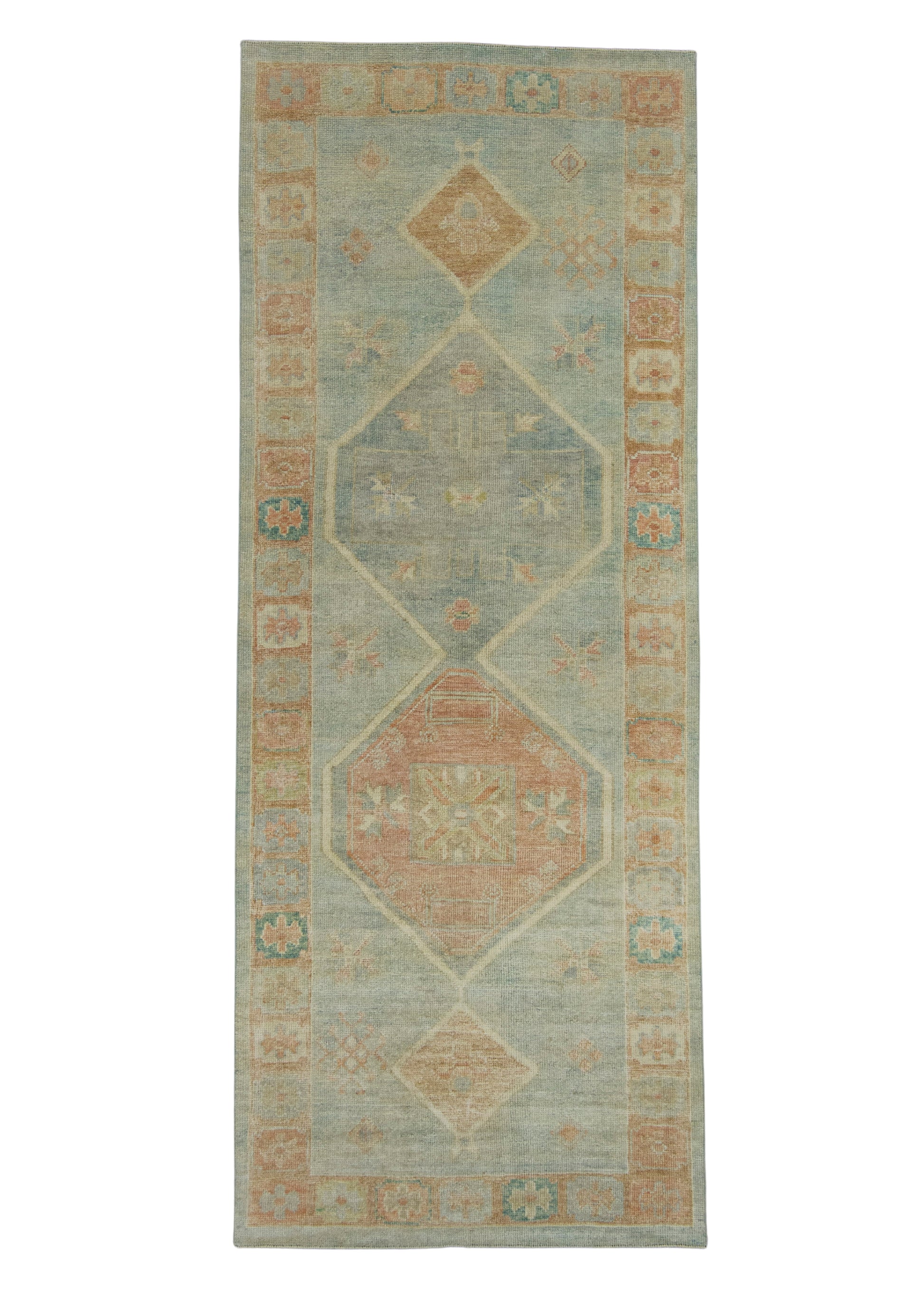 Turkish Oushak Rug 3'11" x 10' #18056
