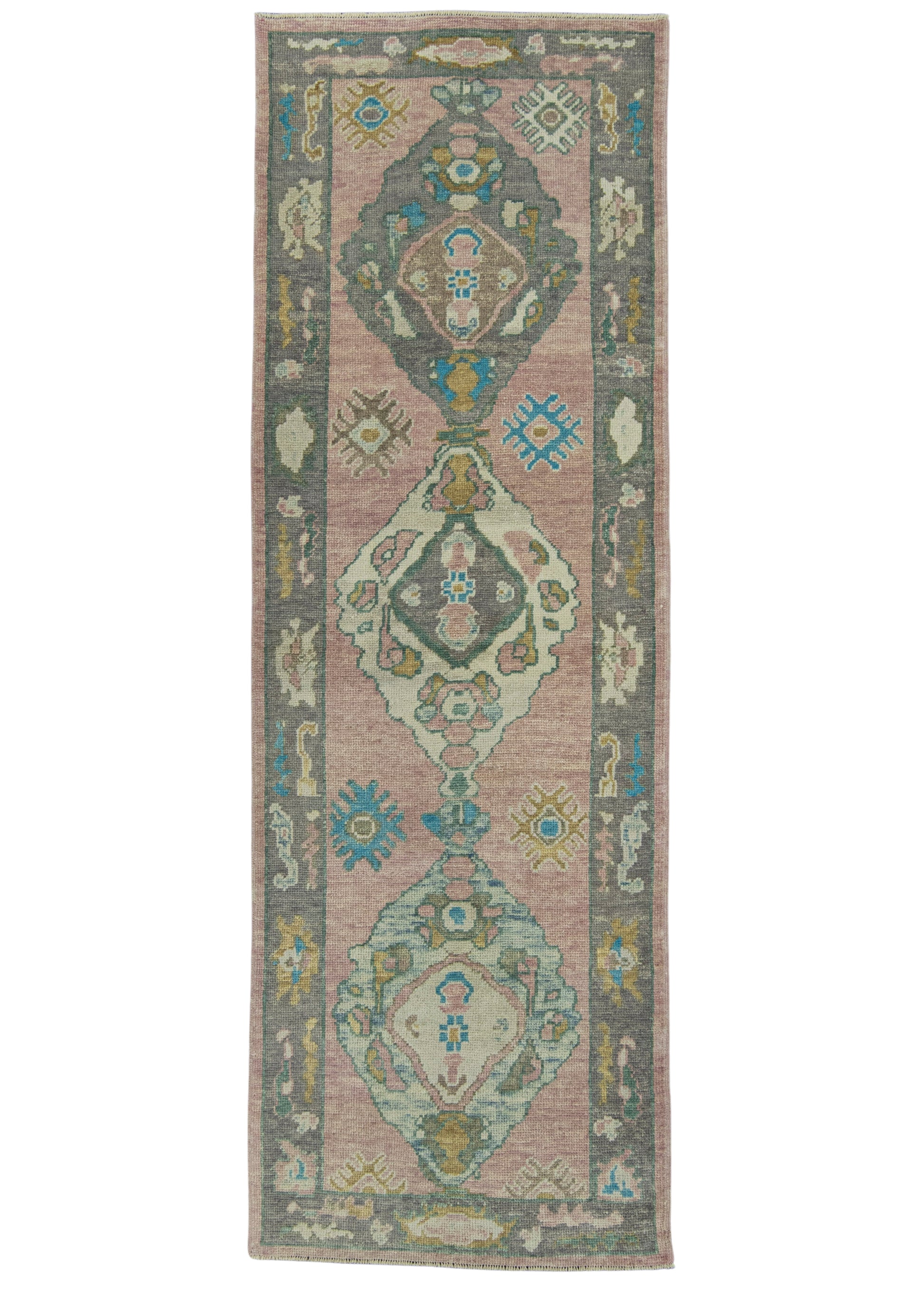 Turkish Oushak Runner Rug 3'5" x 10'1" #23663