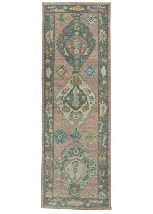 Turkish Oushak Runner Rug 3'5" x 10'1" #23663