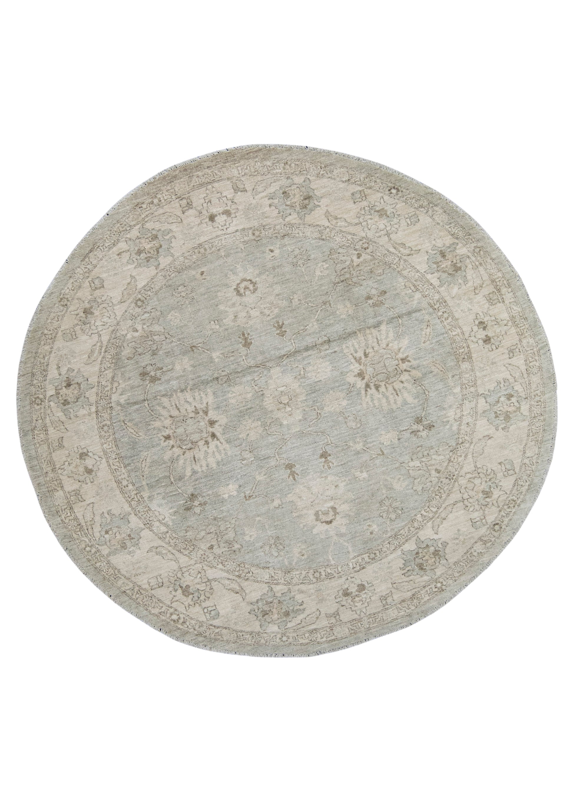 Oushak Round Rug 7'0" x 6'8" #23549
