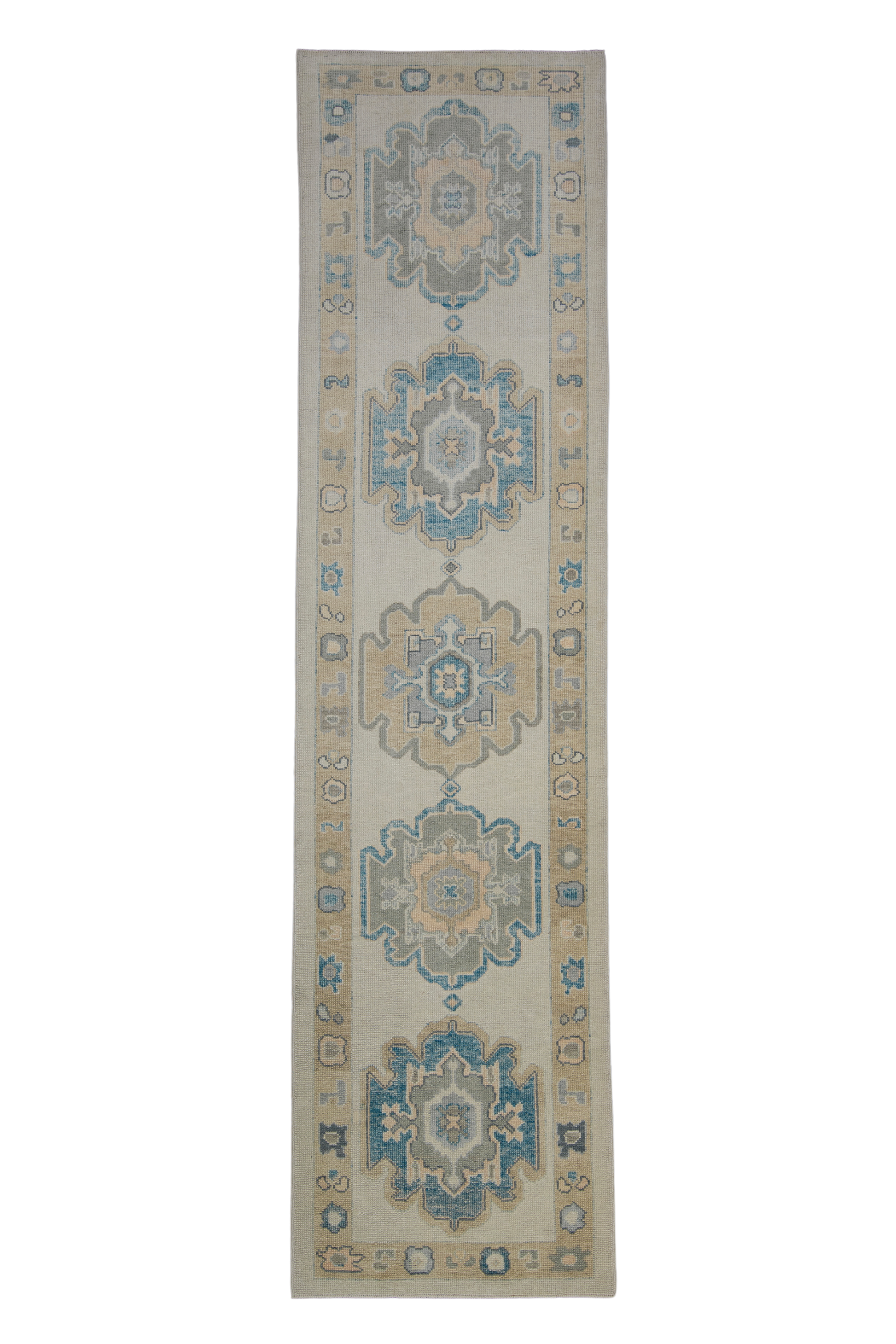 Turkish Oushak Rug 3'1" x 12'3" #7625
