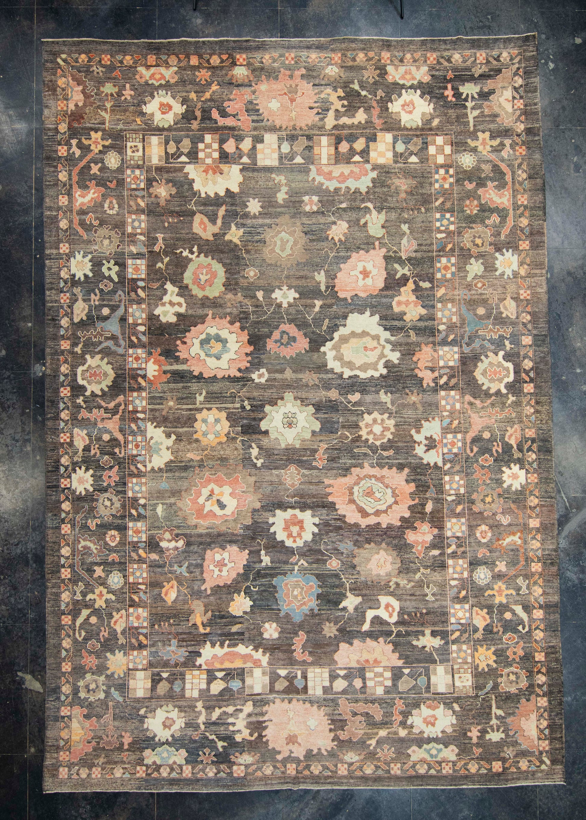 Turkish Oushak Old Wool Rug 12'3" x 18' #18072