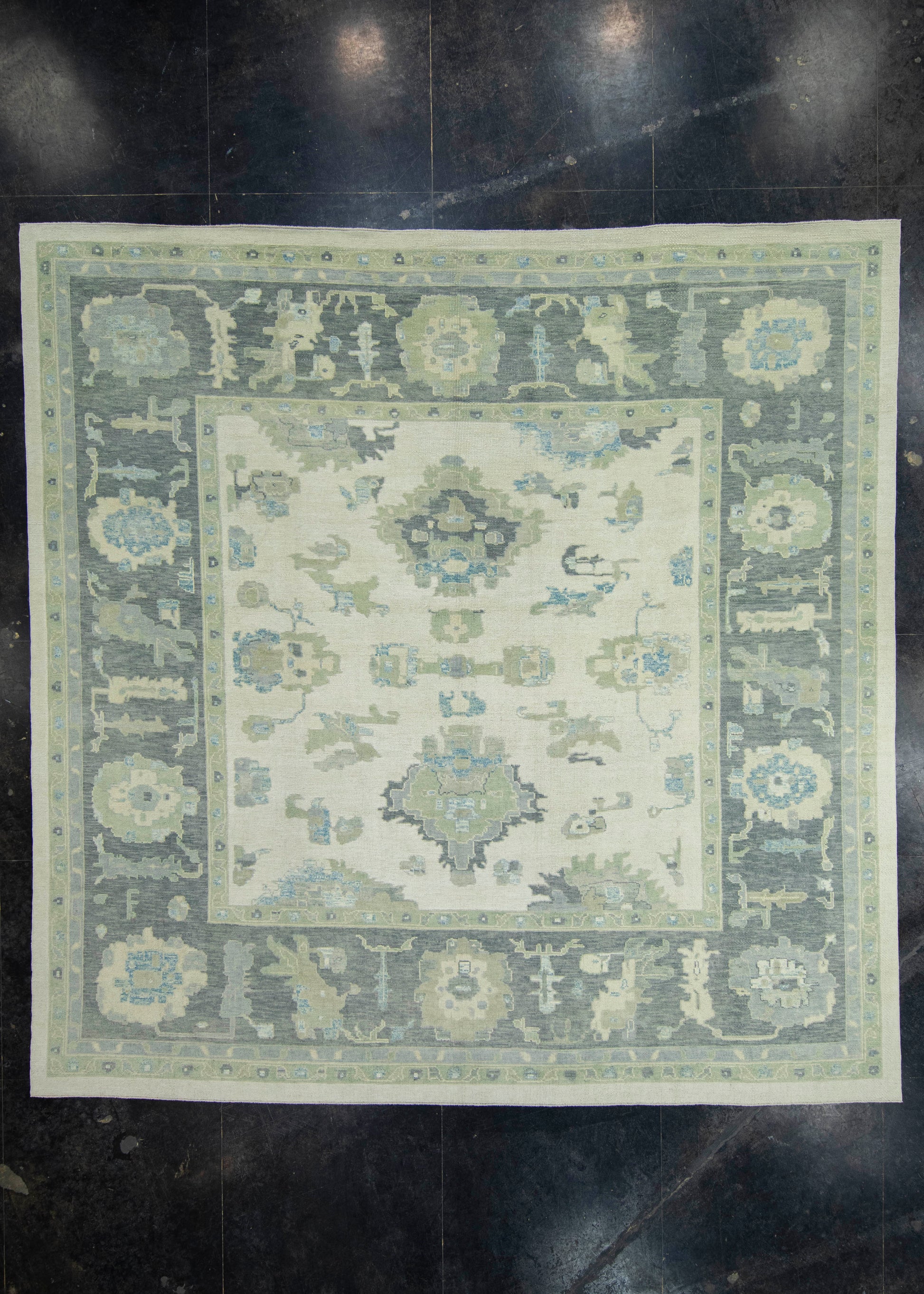 Turkish Oushak Square Rug 11'9" x 11'10" #18115
