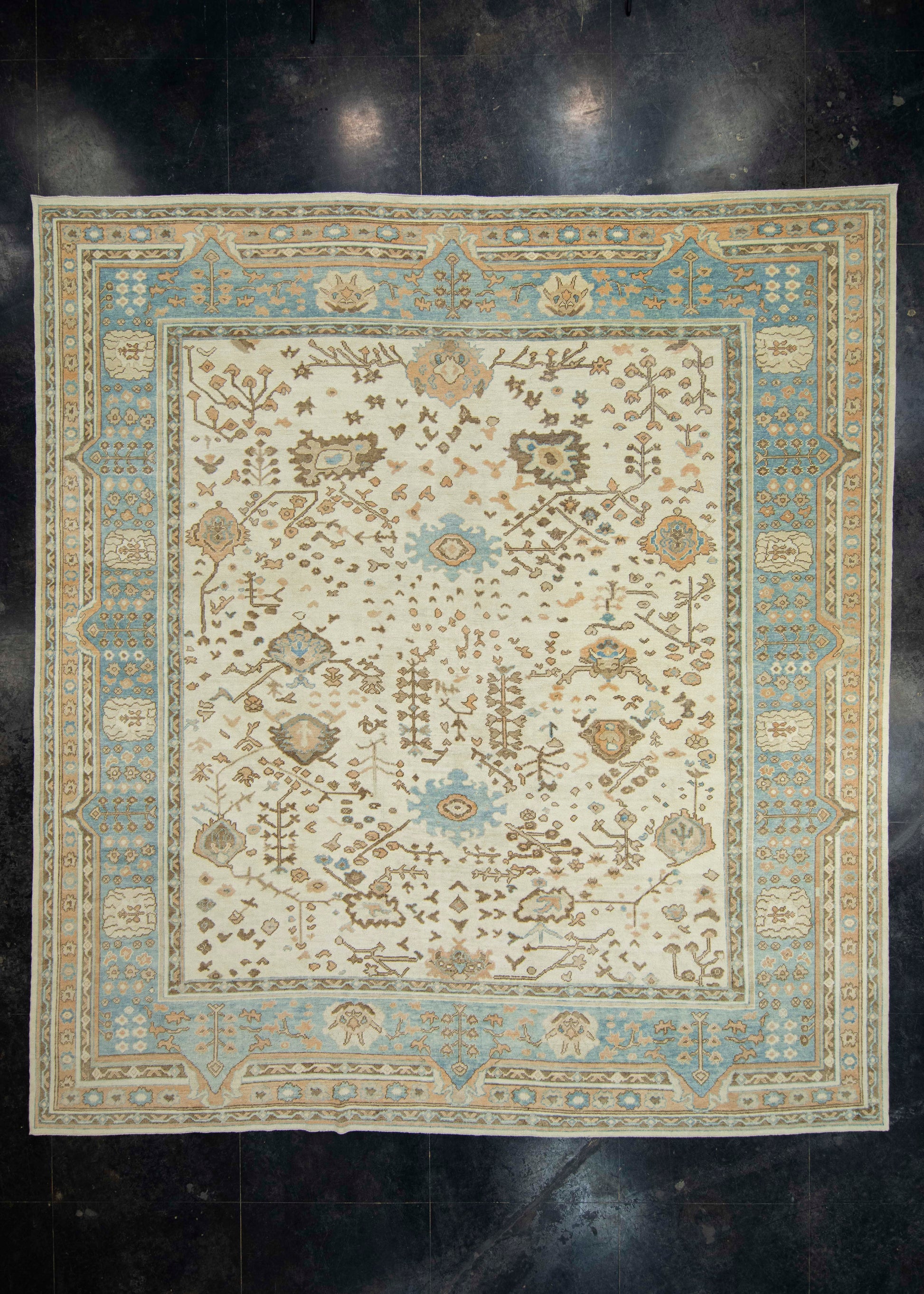 Turkish Oushak Rug 13'6" x 14'9" #18576