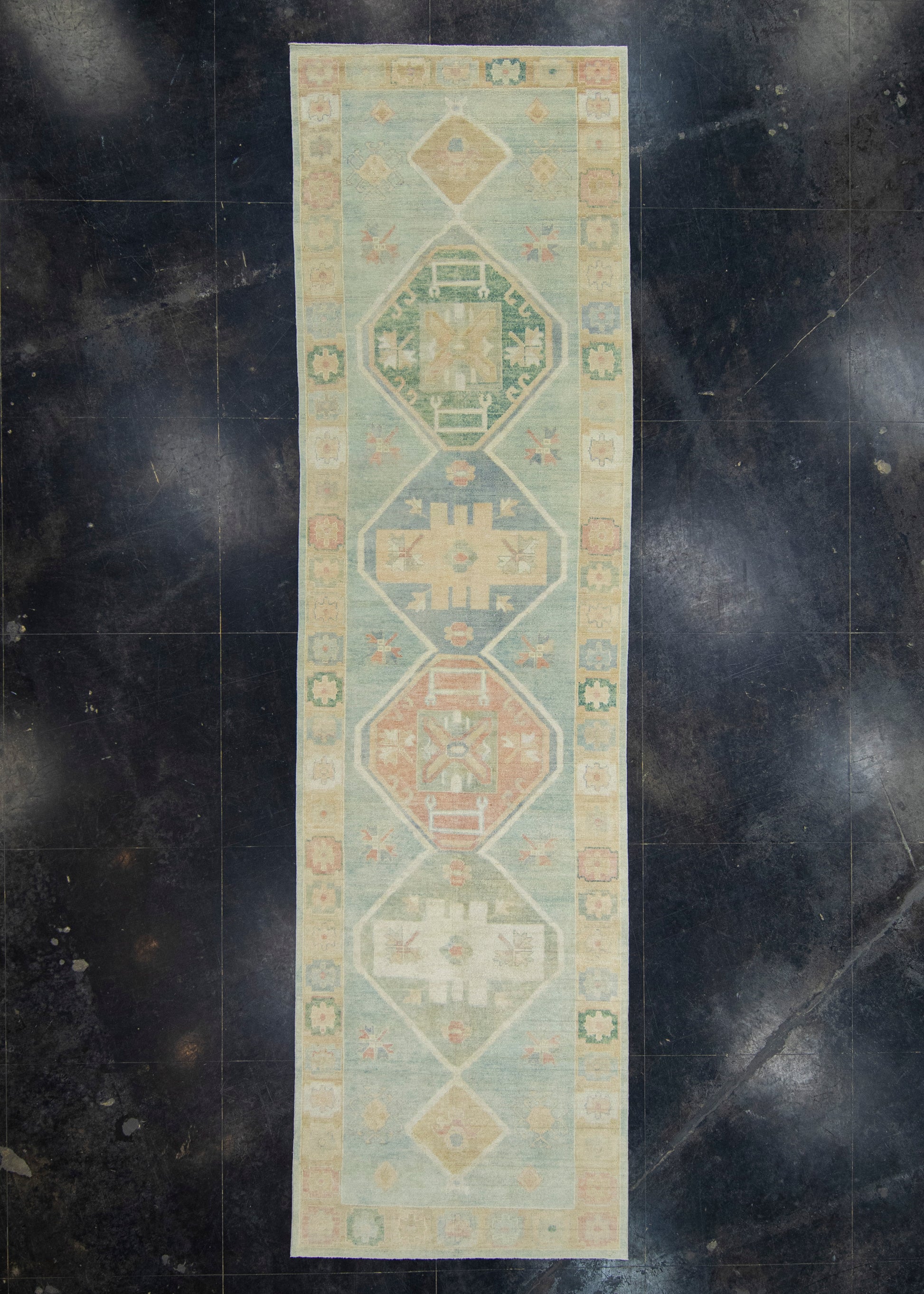Turkish Oushak Runner Rug 4'8" x 17'9" #18027