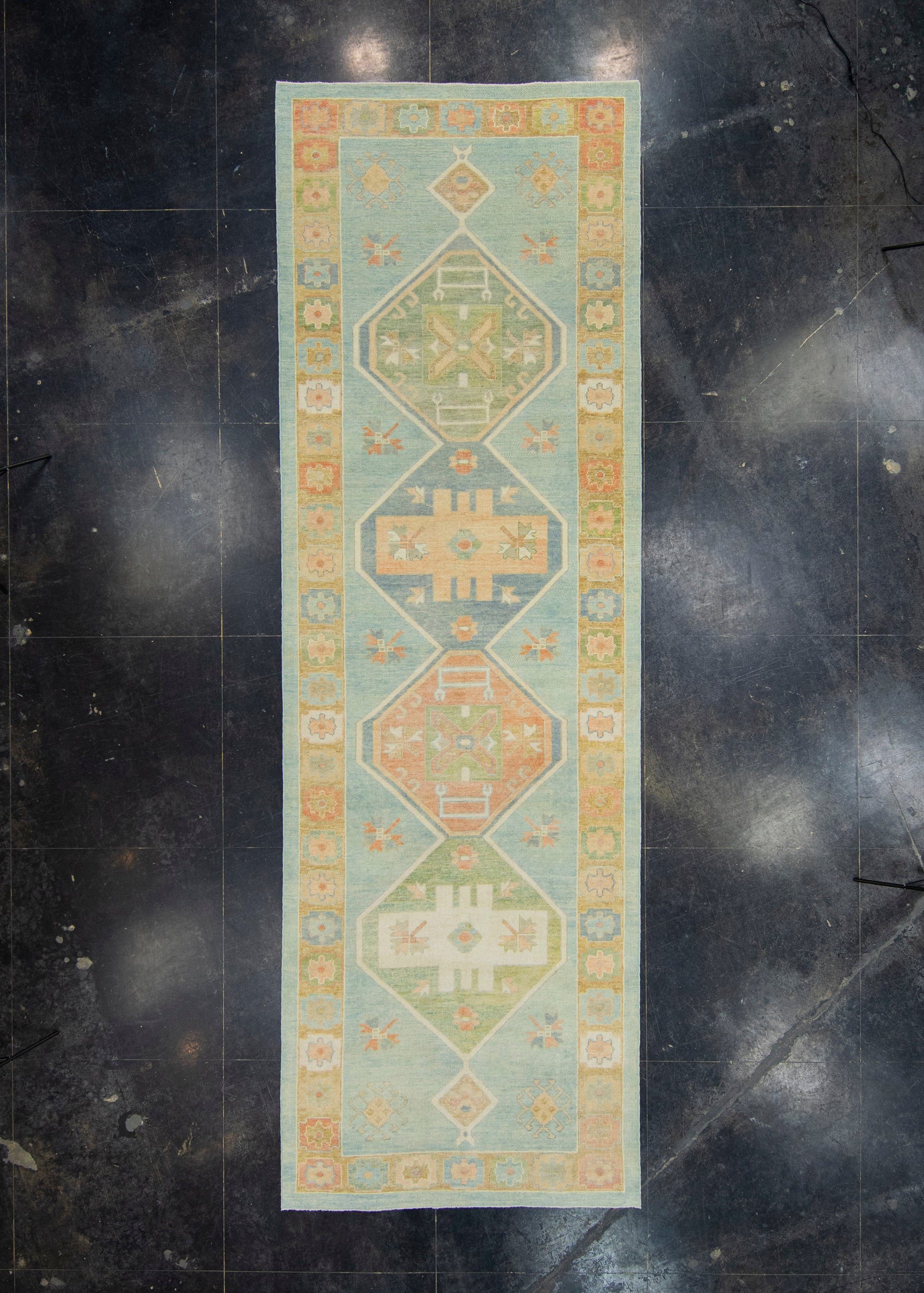 Turkish Oushak Runner Rug 5'1" x 15'9" #18024