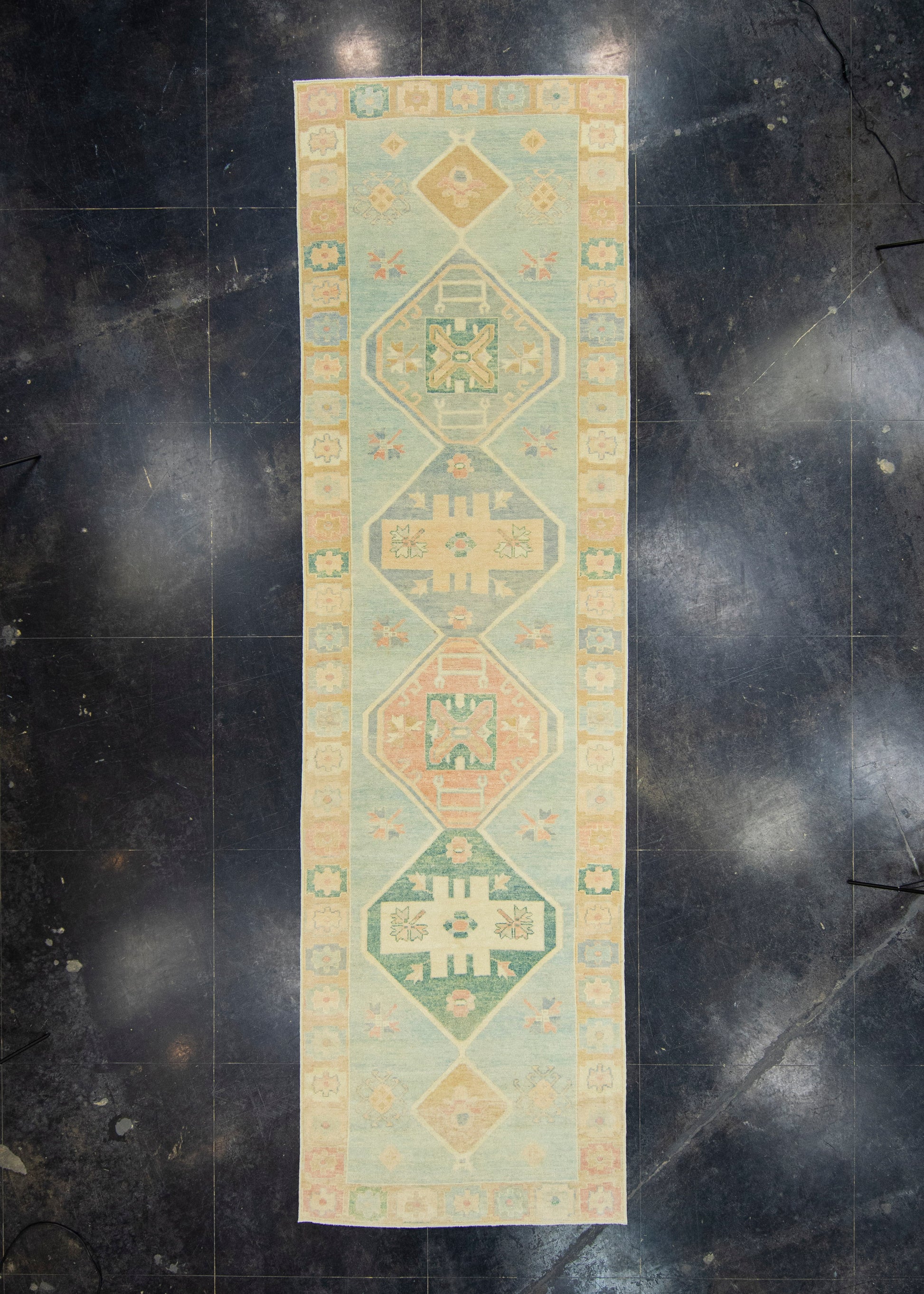 Turkish Oushak Runner Rug 4'7" x 16' #18031