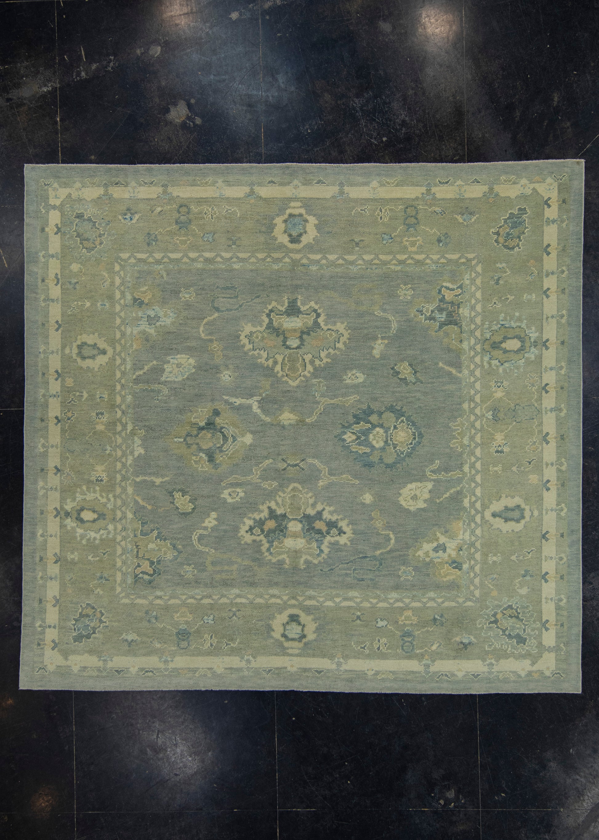 Turkish Oushak Square Rug 8'3" x 7'9" #18104