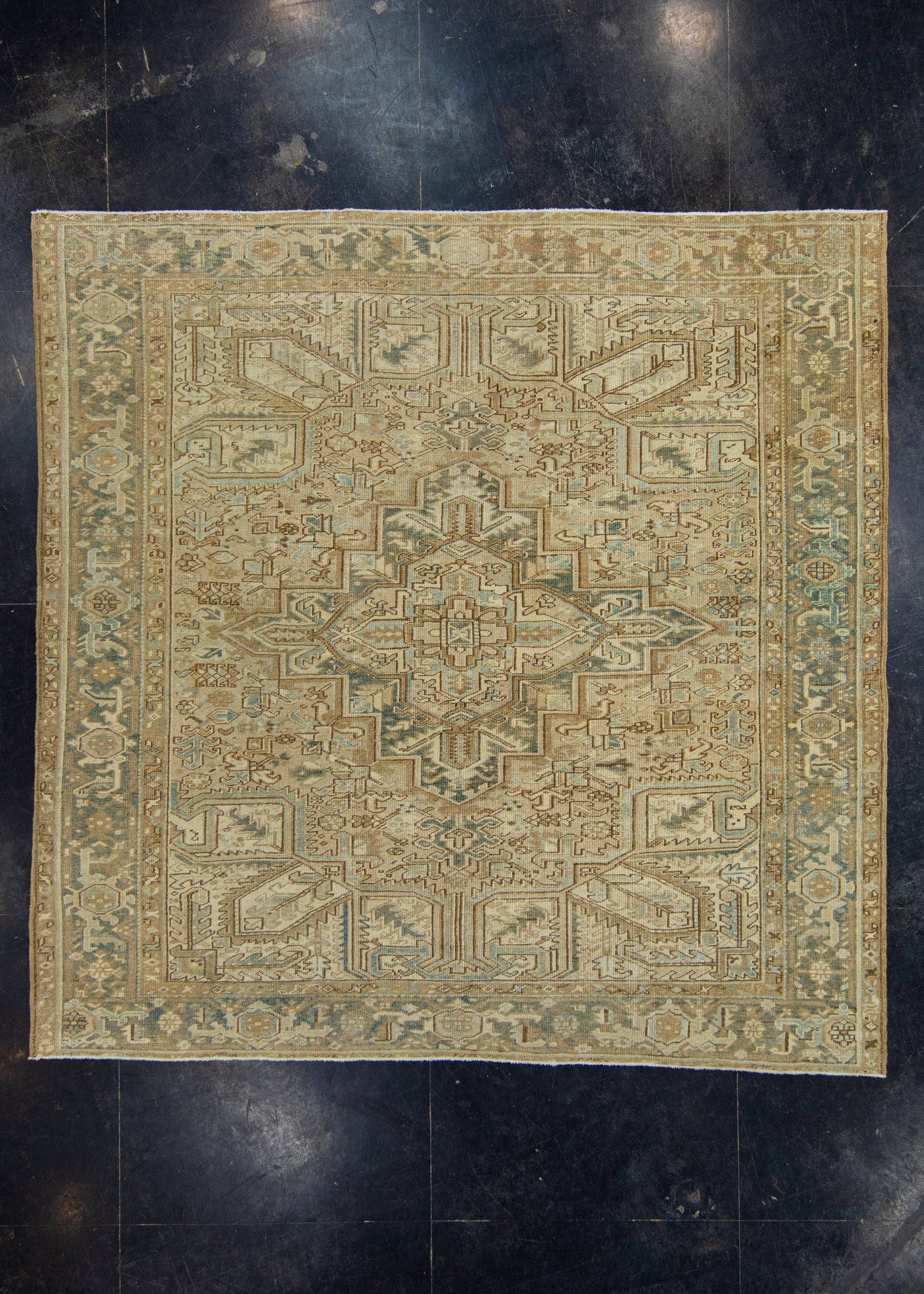 Turkish Vintage Anatolian Square Rug 8'2" x 8'2" #18021