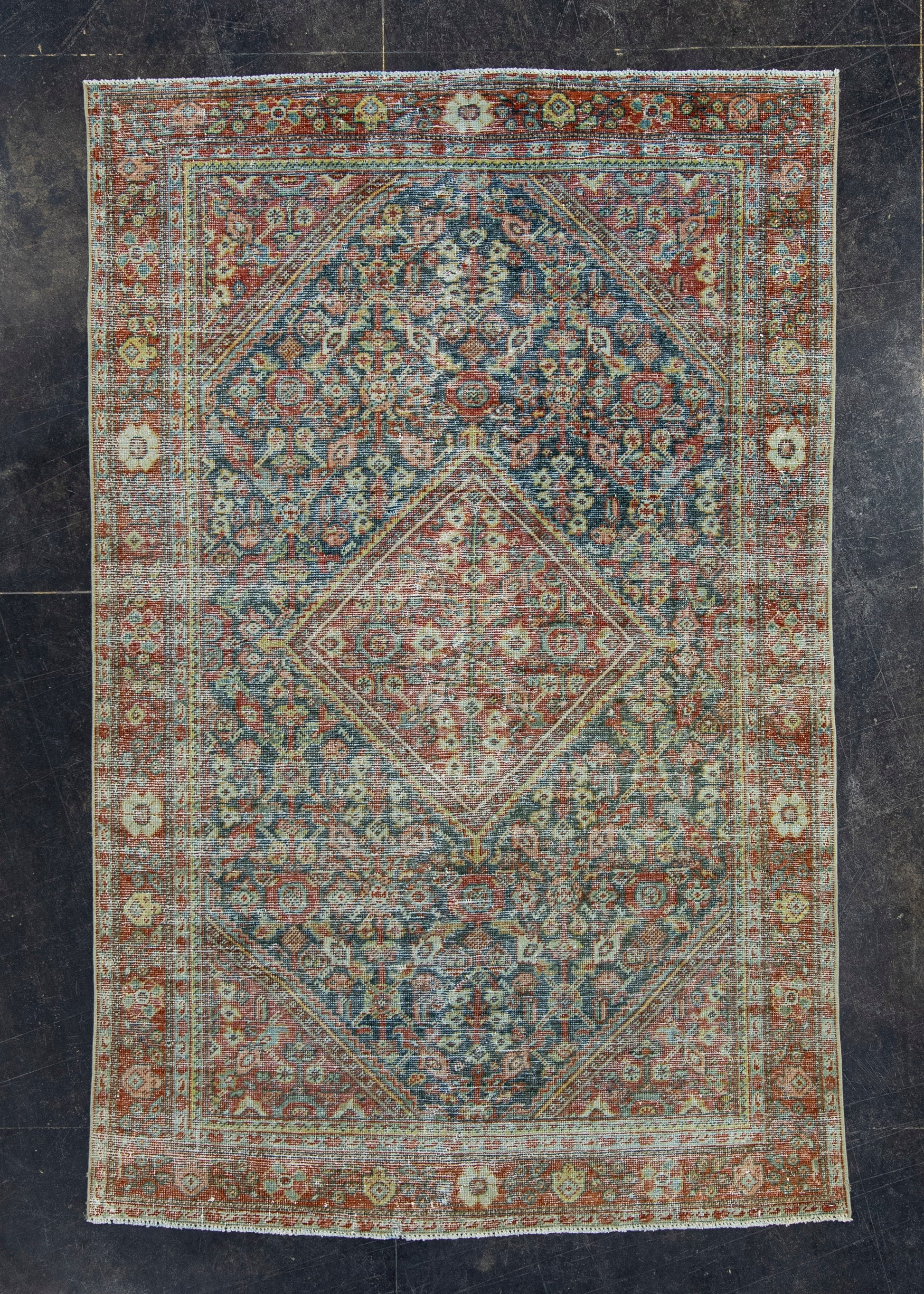 Turkish Vintage Anatolian Rug 4'2" x 6'6" #17802